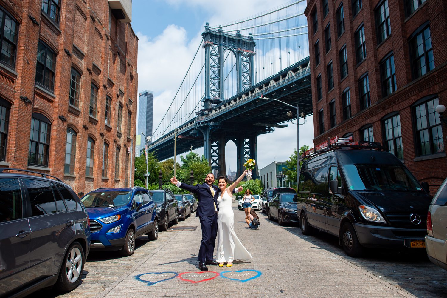 Washington Water Street Manhattan Bridge Wedding Photo