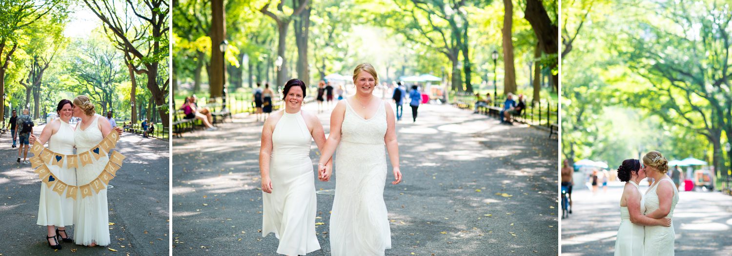 Brides Eloping in Central Park 