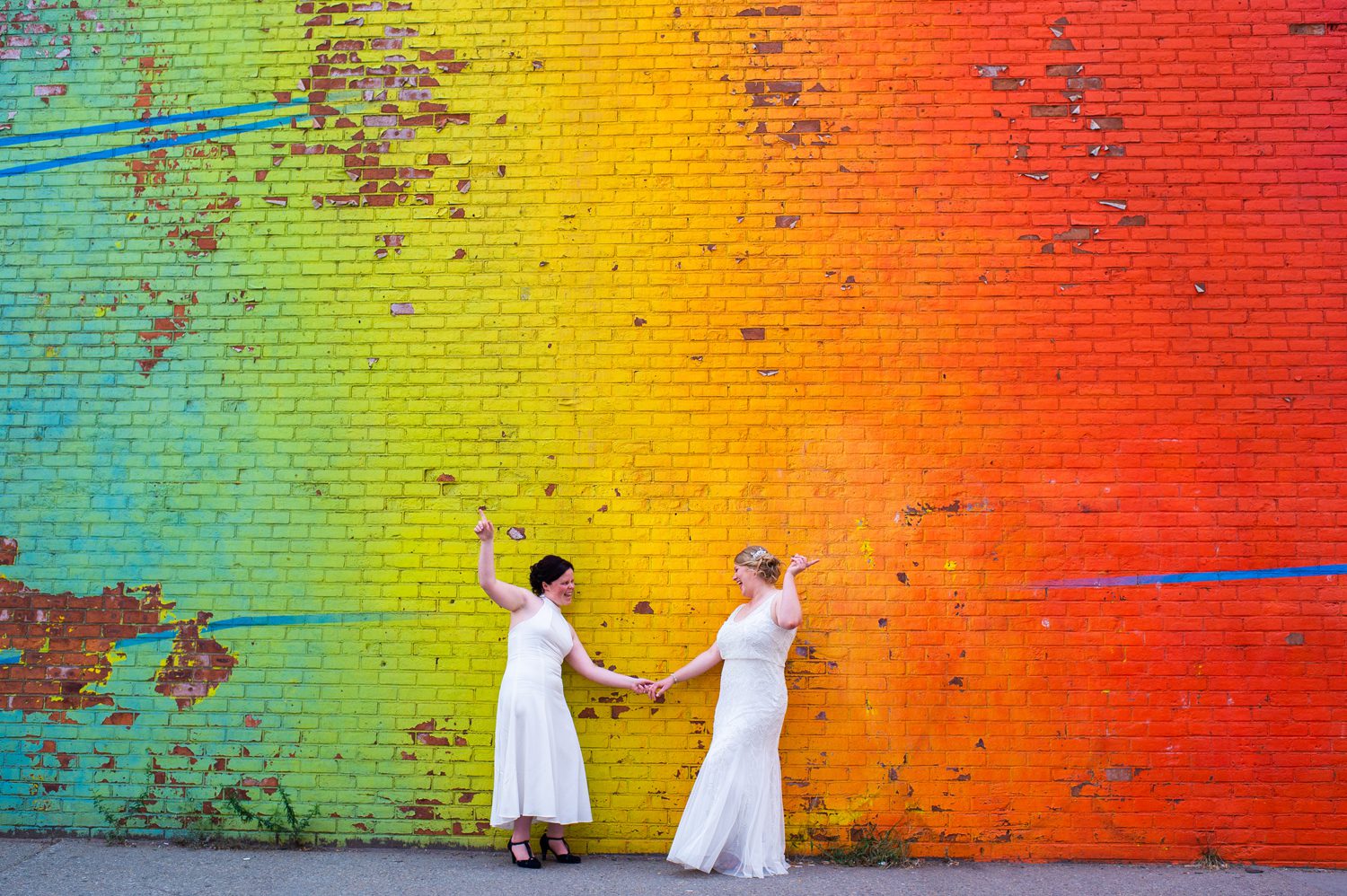 Street Art Wedding Photo in Brooklyn 