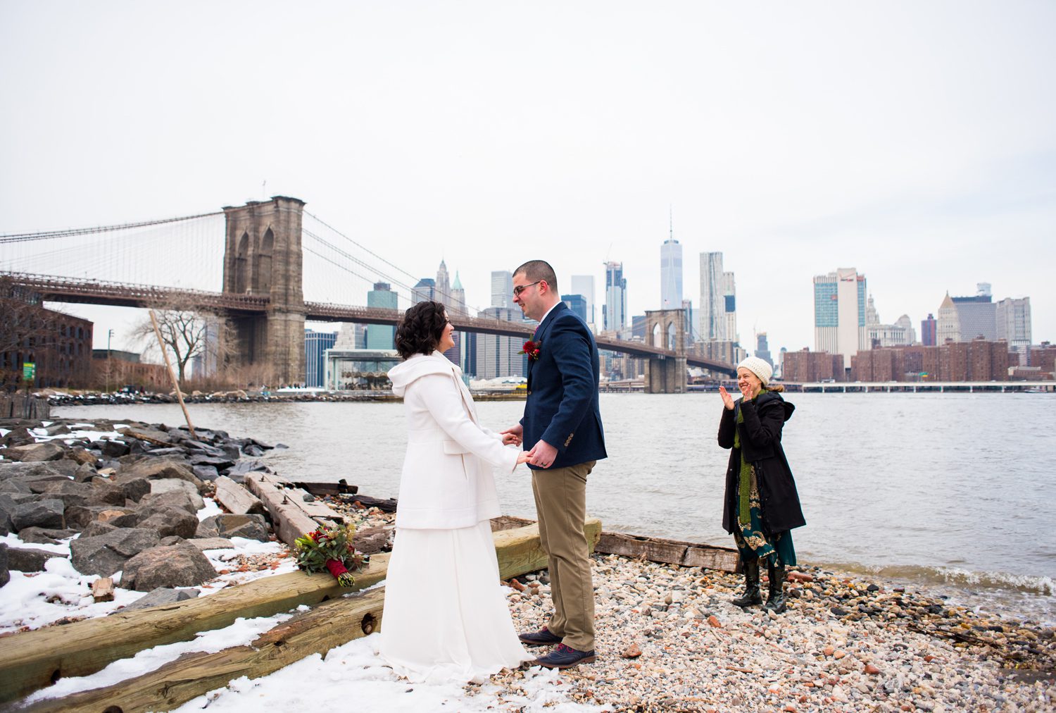 Brooklyn Bridge Park Winter Wedding 