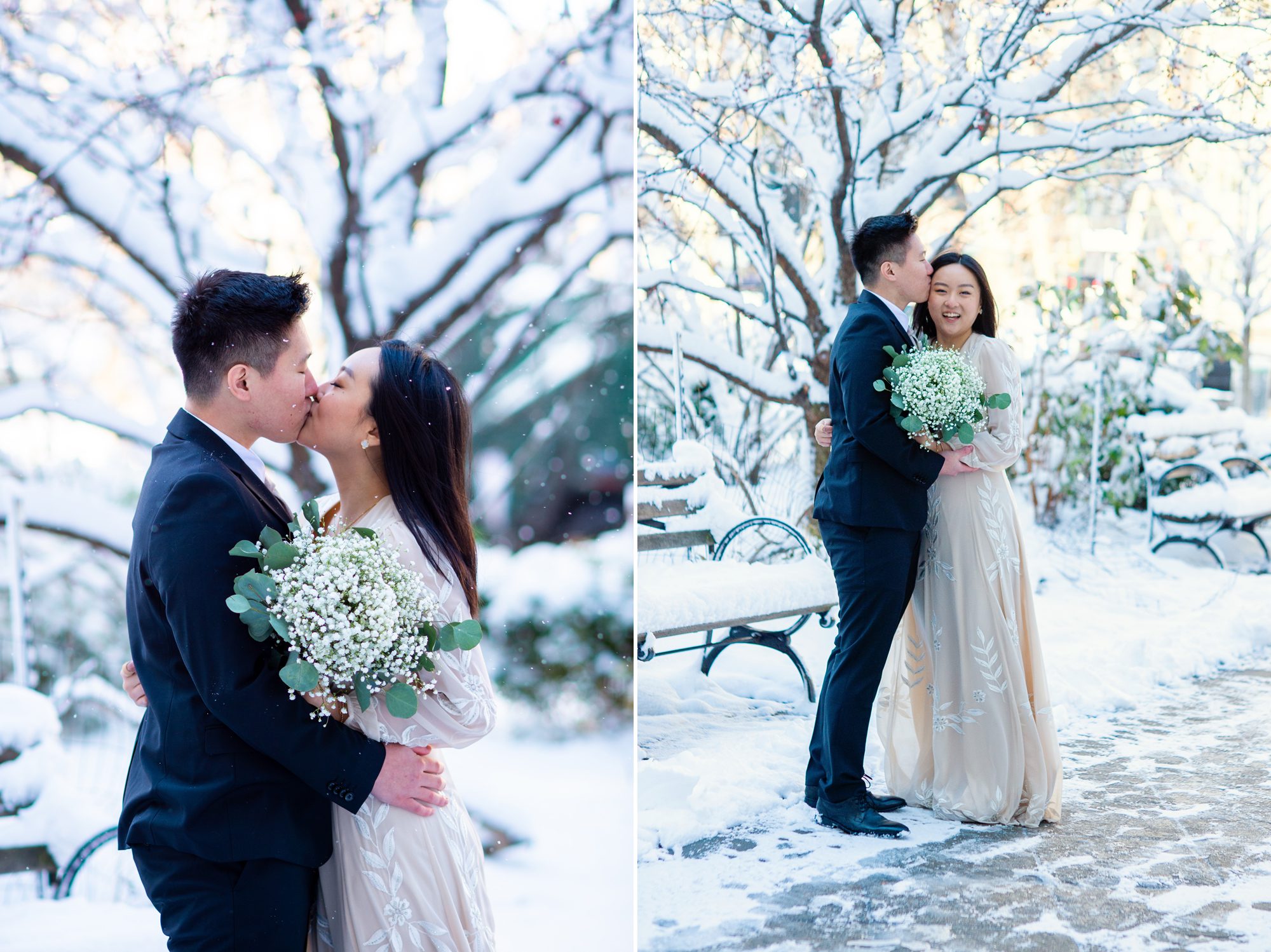Snowy Elopement NYC