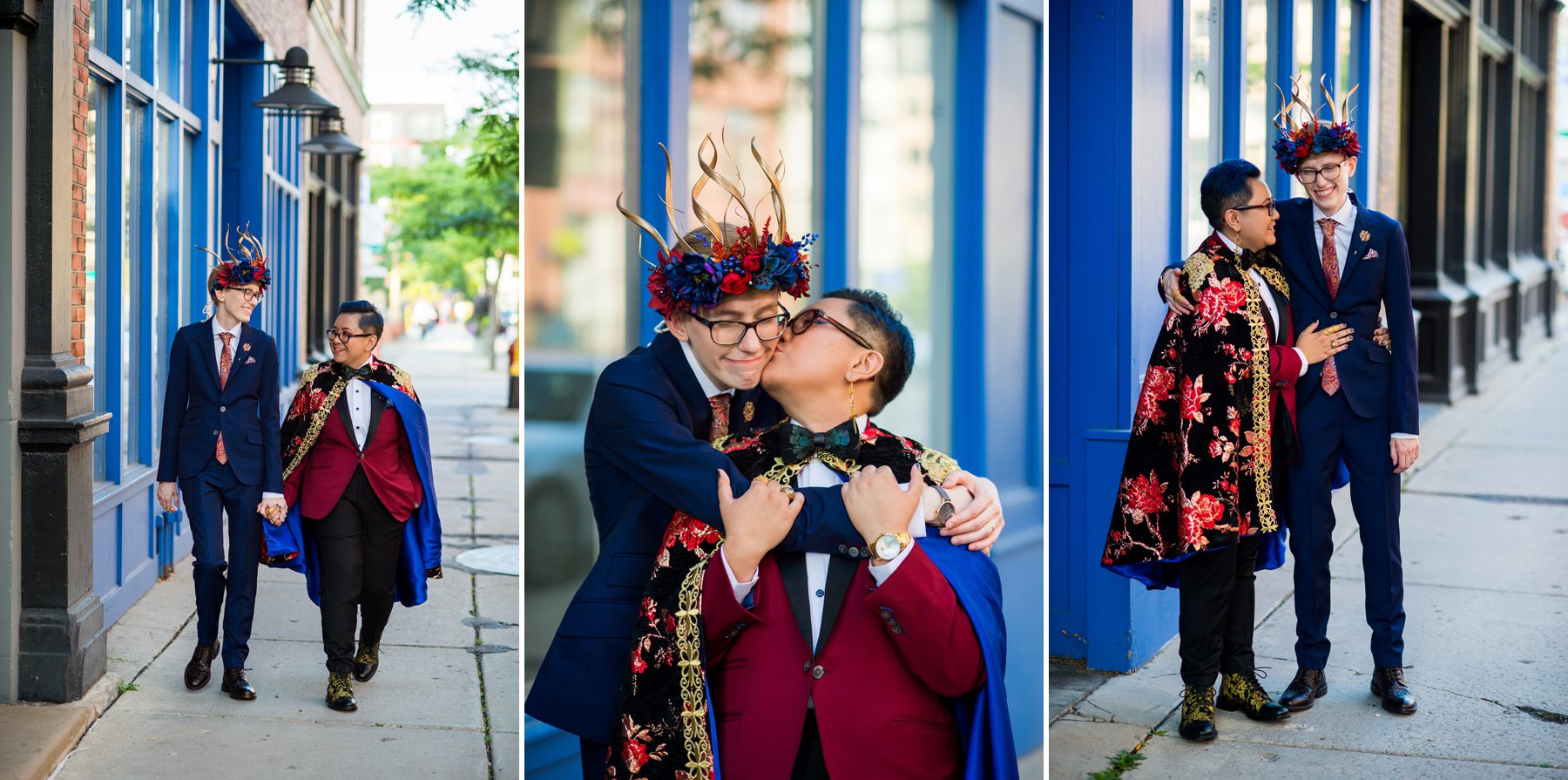 Downtown Minneapolis Wedding Photos LGBT Couple