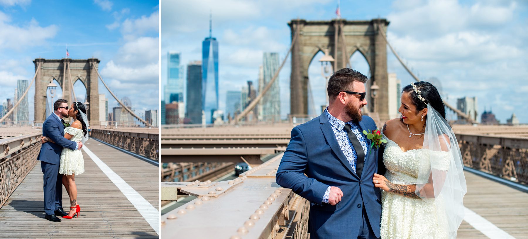 Wedding Photos on Brooklyn Bridge 