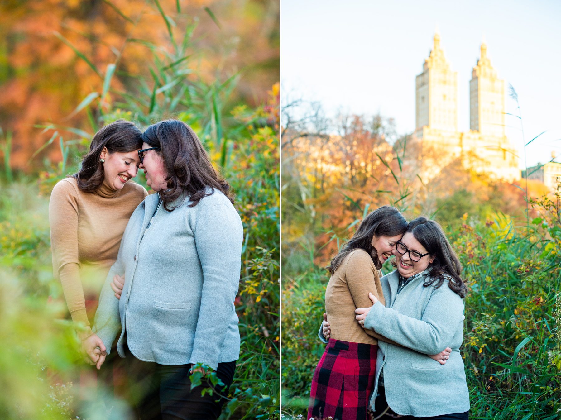 Fall Engagement Photos in Central Park 
