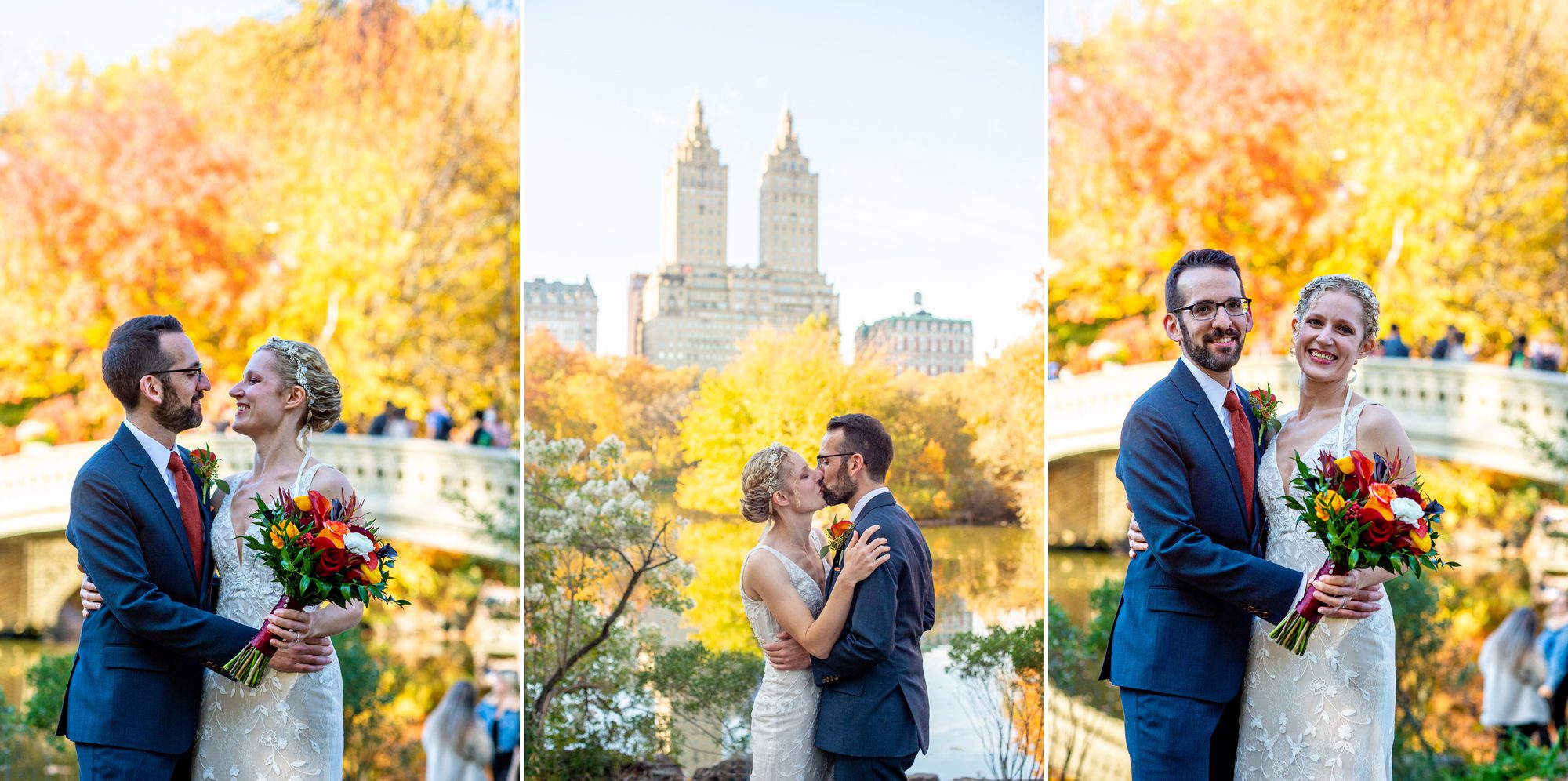 Central Park Fall Wedding Photos