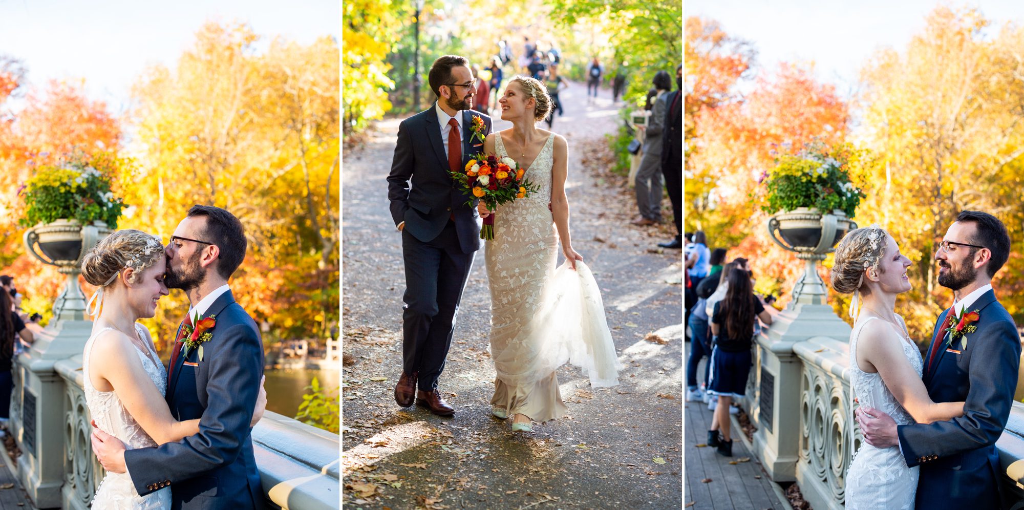 Elopement Photos in Fall Central Park 