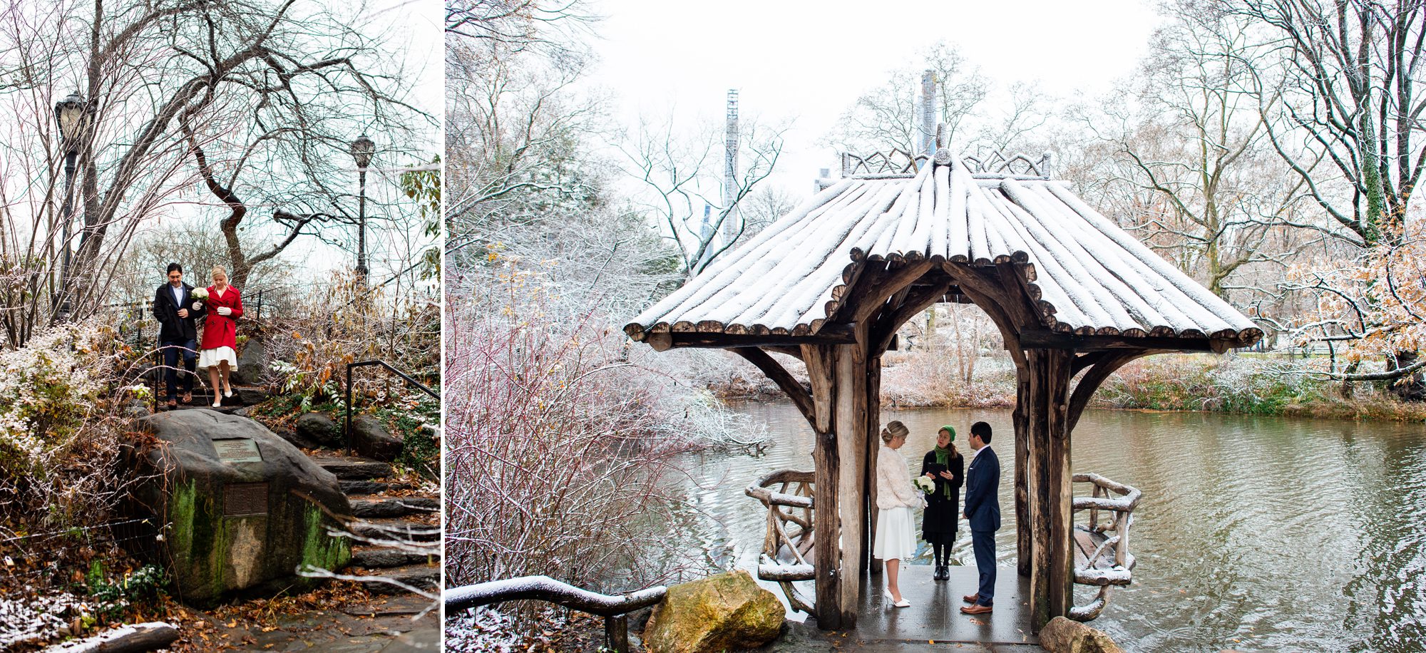 Wagner Cove Central Park Winter Wedding