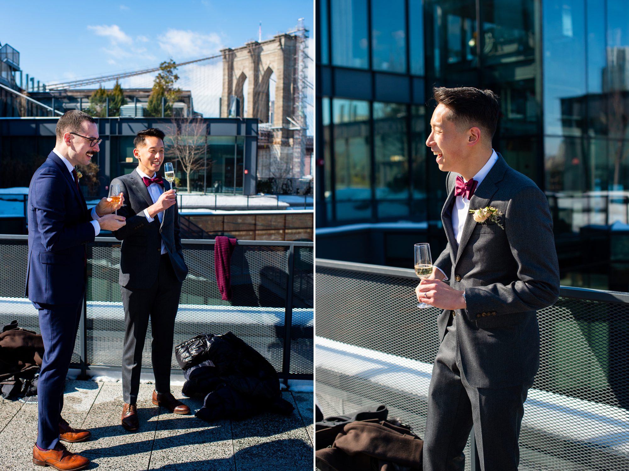 Champagne Toast at NYC Elopement 