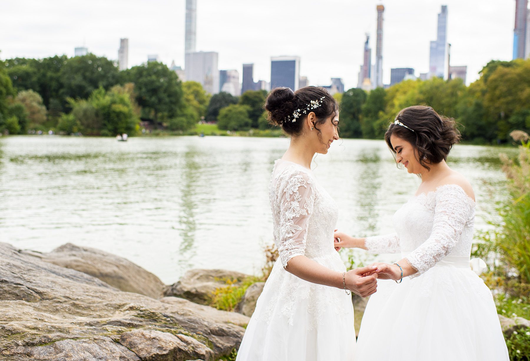Central Park Two Brides