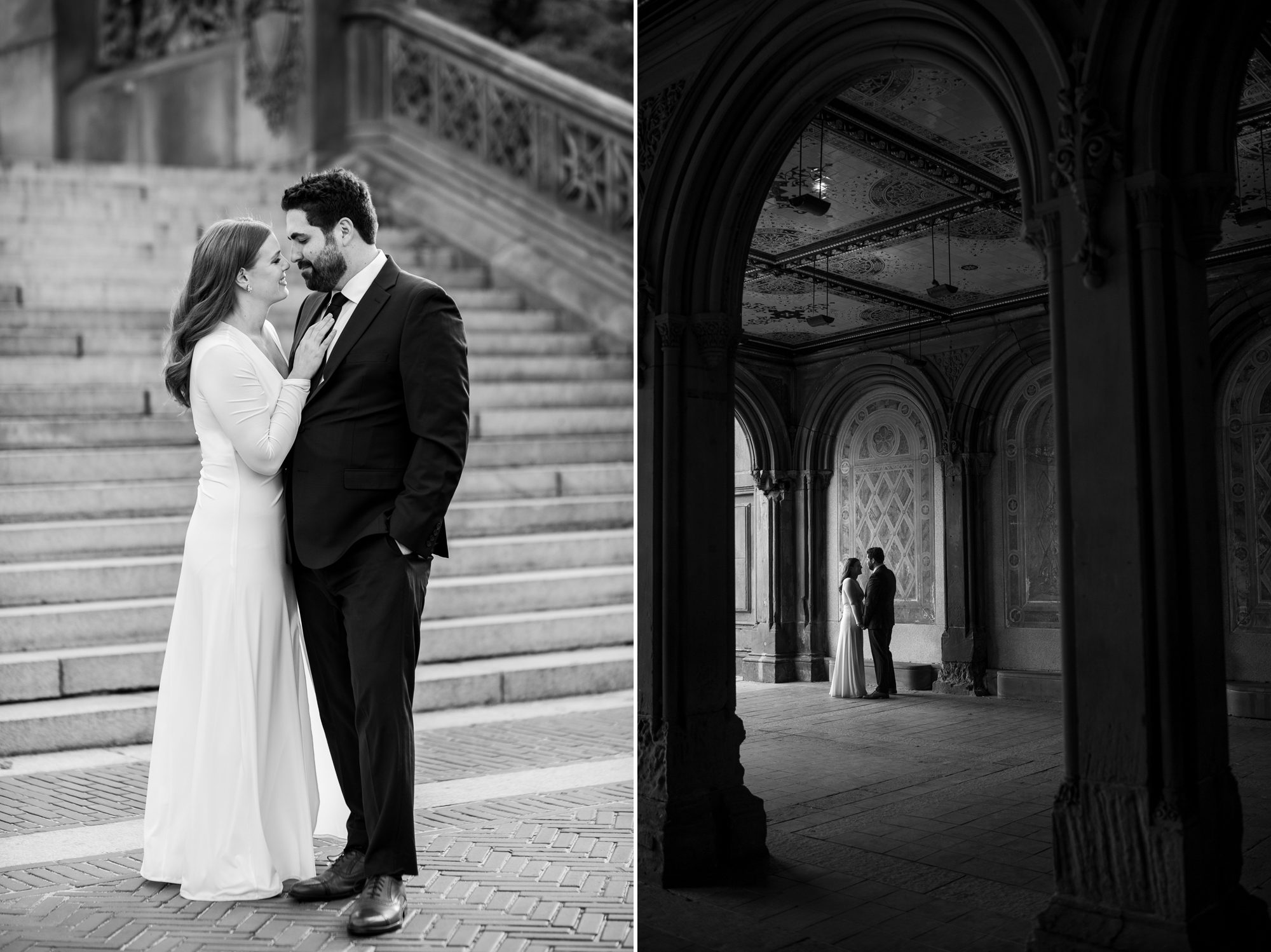 Black and White Central Park Wedding Photos