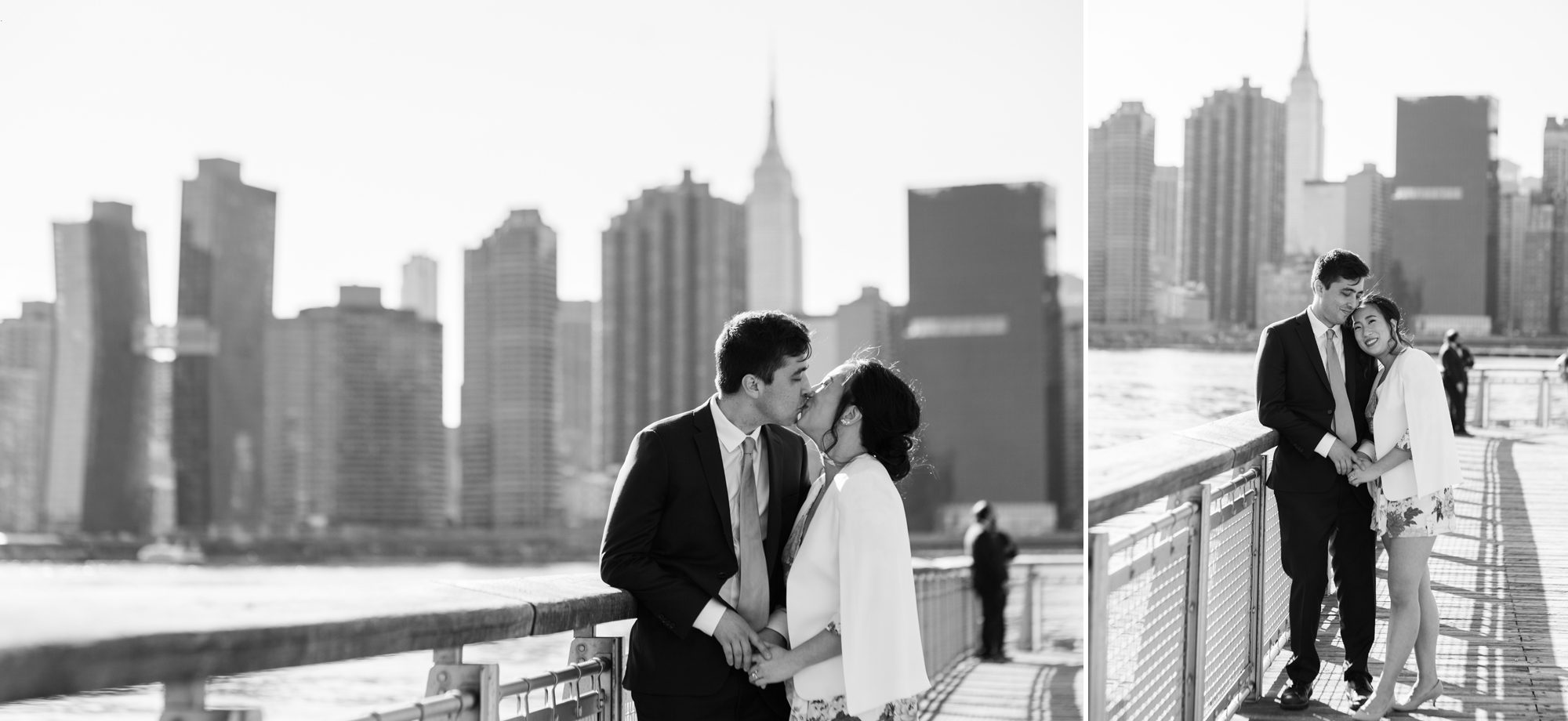 Black and White NYC Elopement Photos