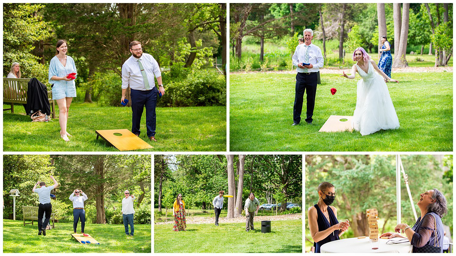 Lawn Games at Wedding Reception 