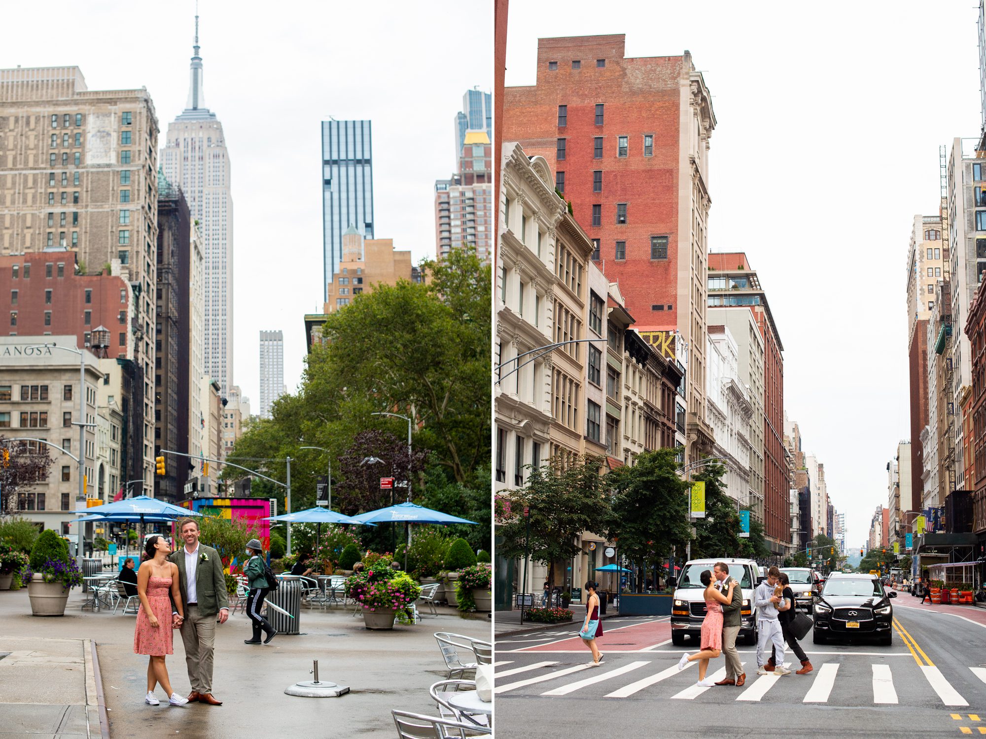 Elopement Photos in New York Crosswalk
