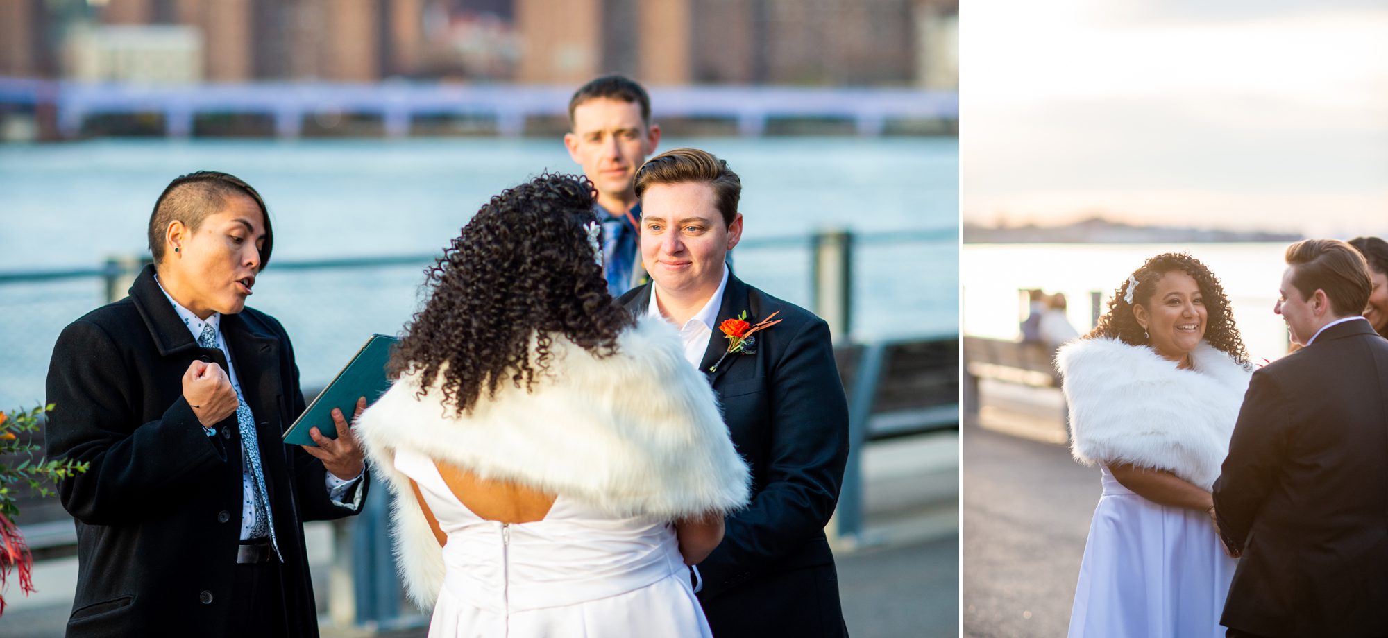 Wedding Vow in Brooklyn Bridge Park 