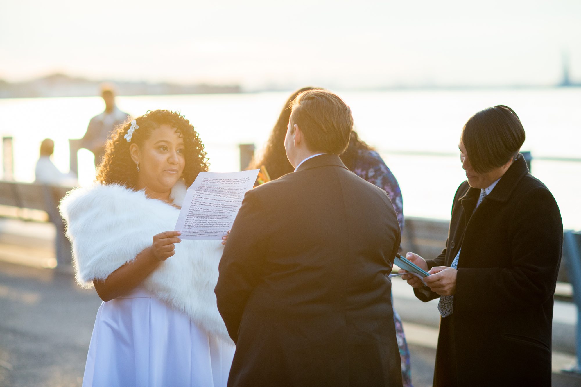 Sunset Wedding Vows Brooklyn