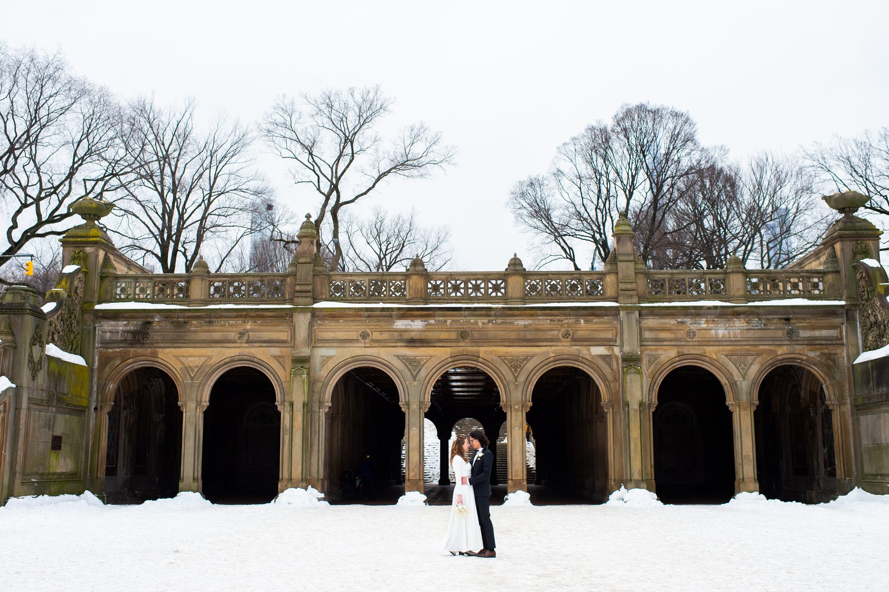 Bethesda Terrace Central Park Winter Wedding