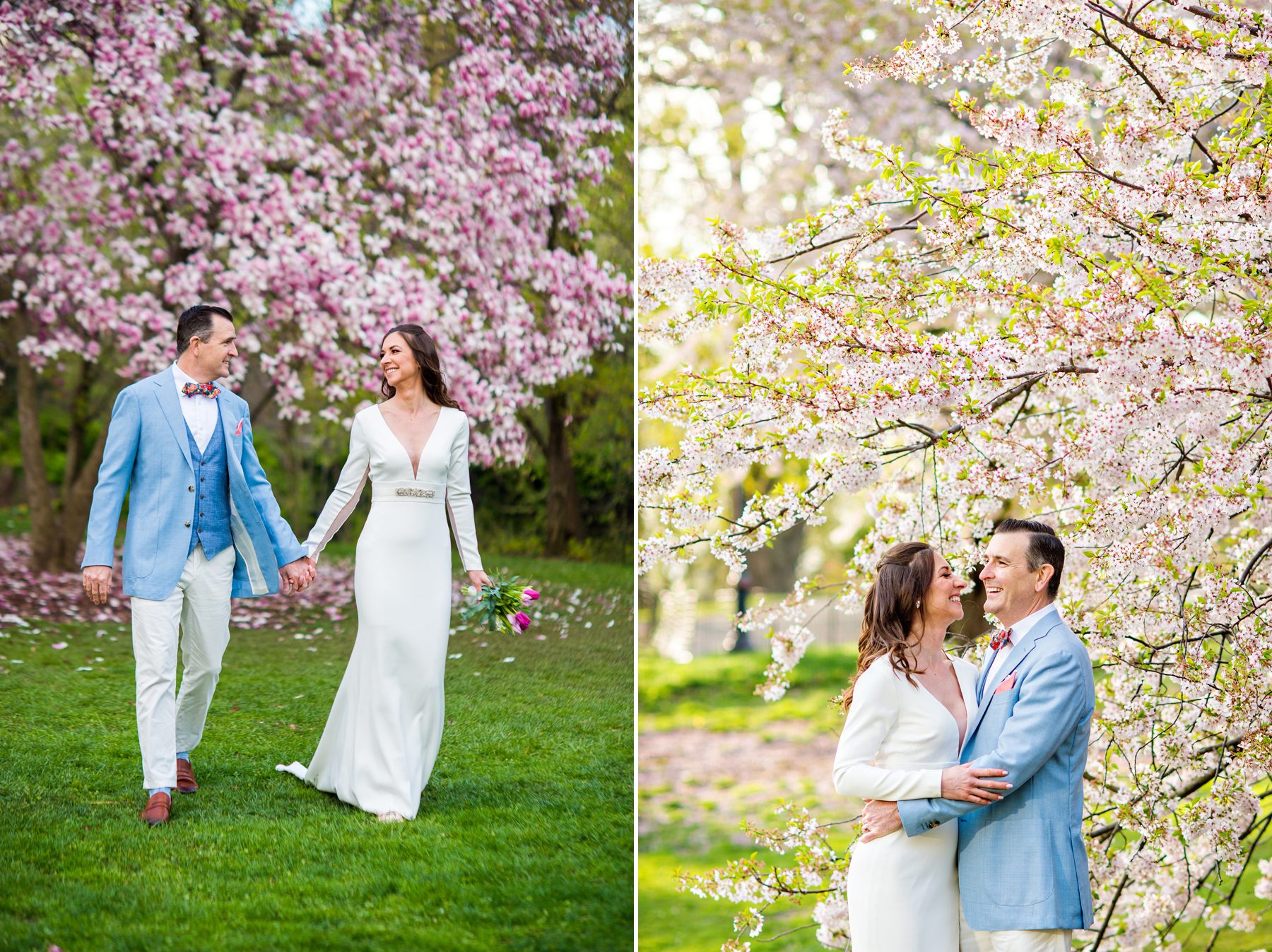 Cherry Blossom Elopement iin Central Park