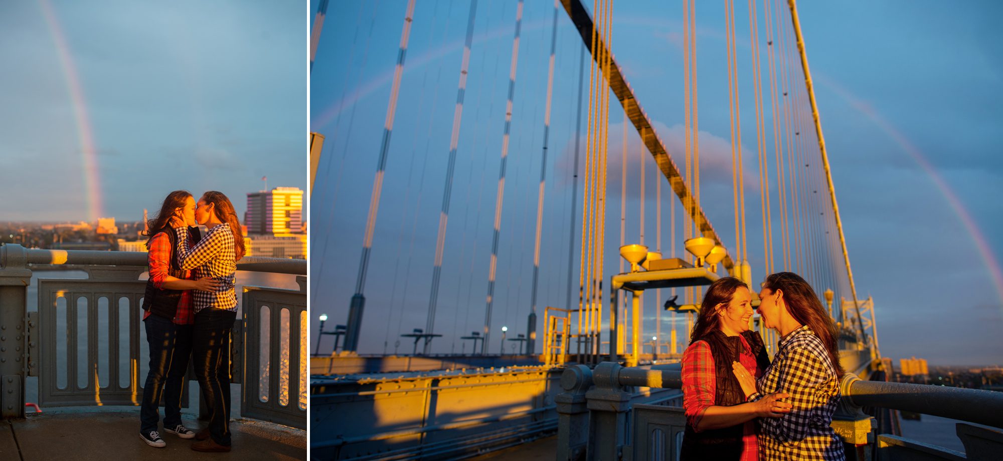 Engagement Photos with Rainbow