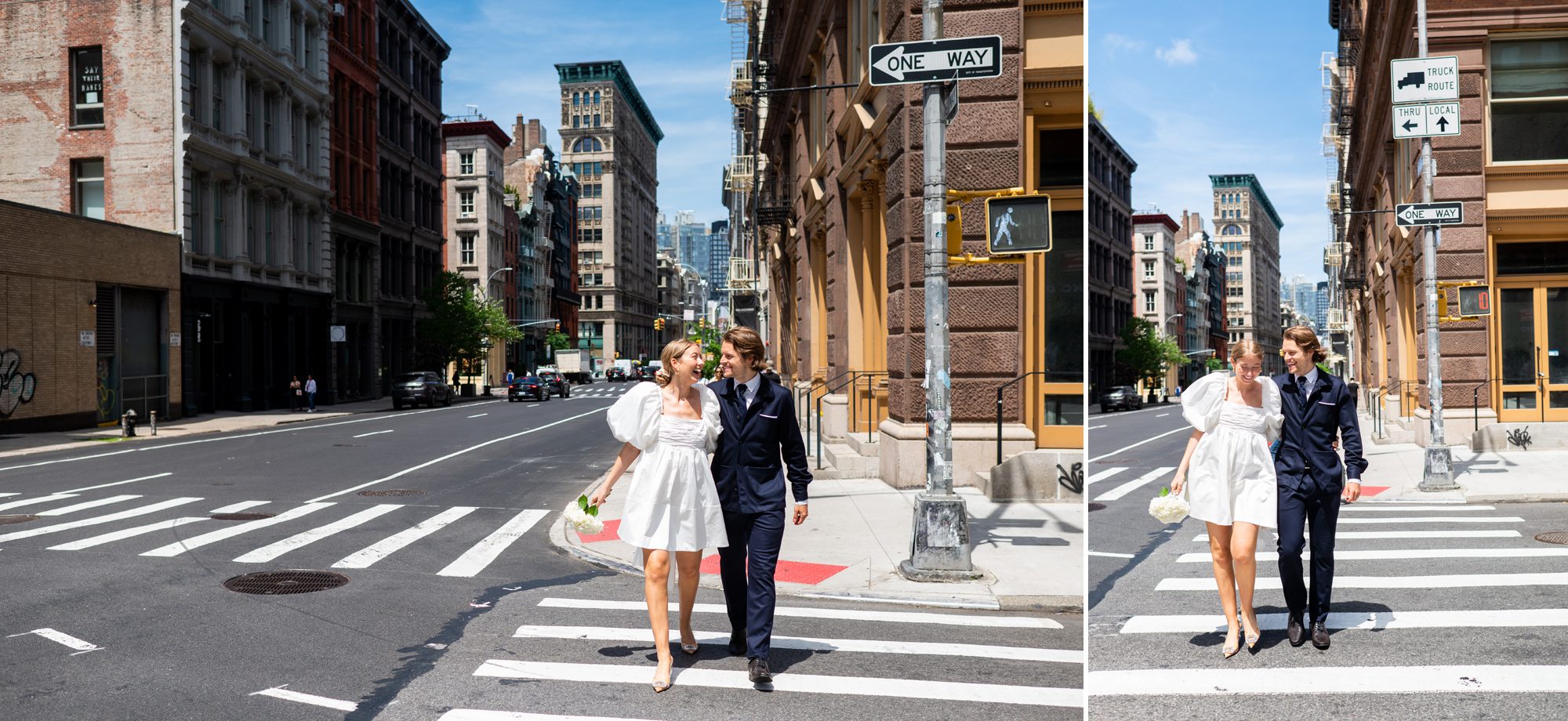 NYC Crosswalk Wedding Photos
