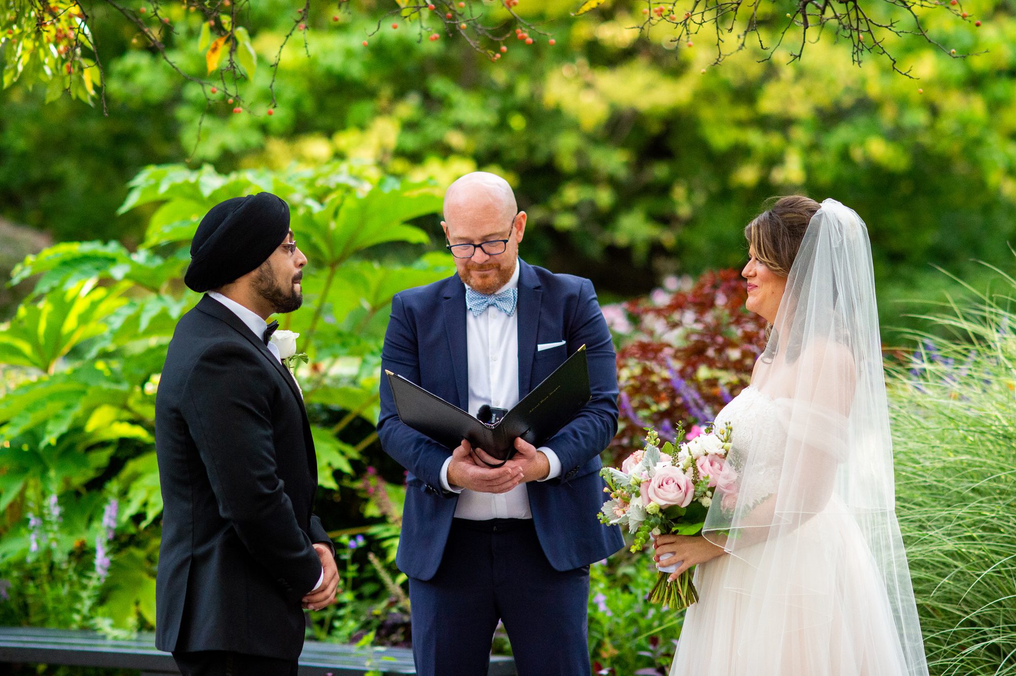 Wedding Vows at Conservatory Garden Wedding