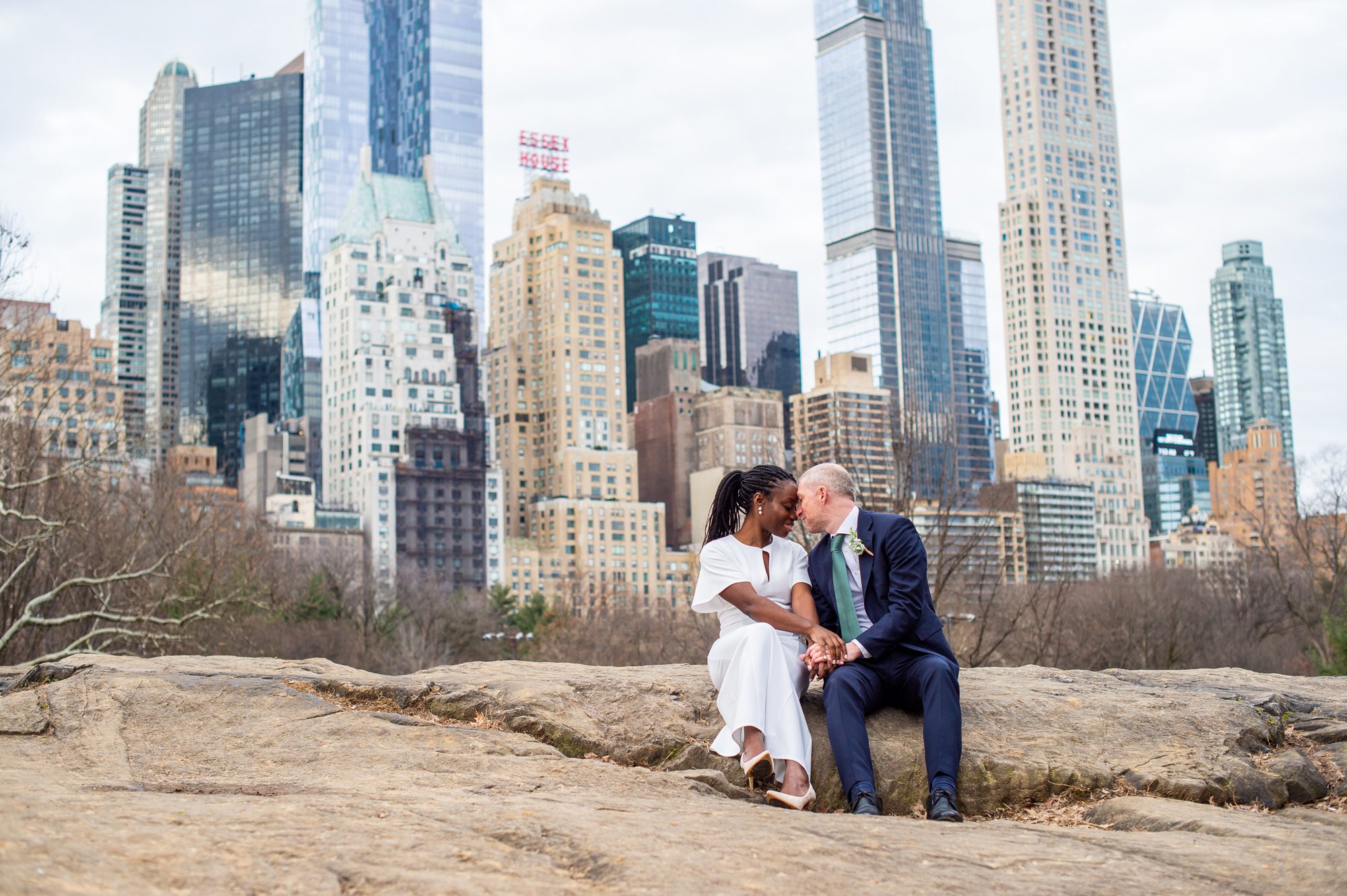 Central Park Skyline Wedding Photos