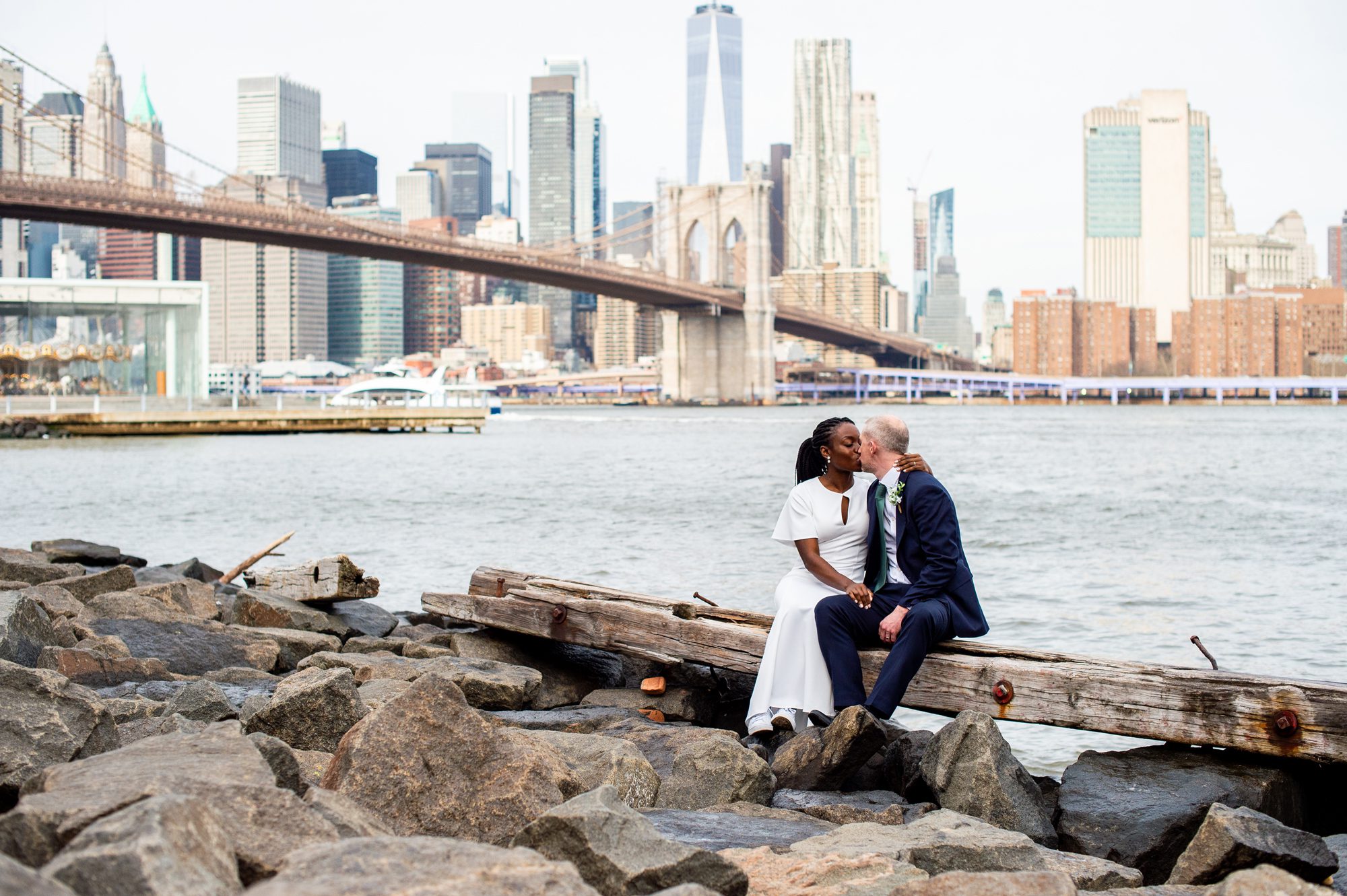 Wedding Photos at Pebble Beach Brooklyn Bridge Park 