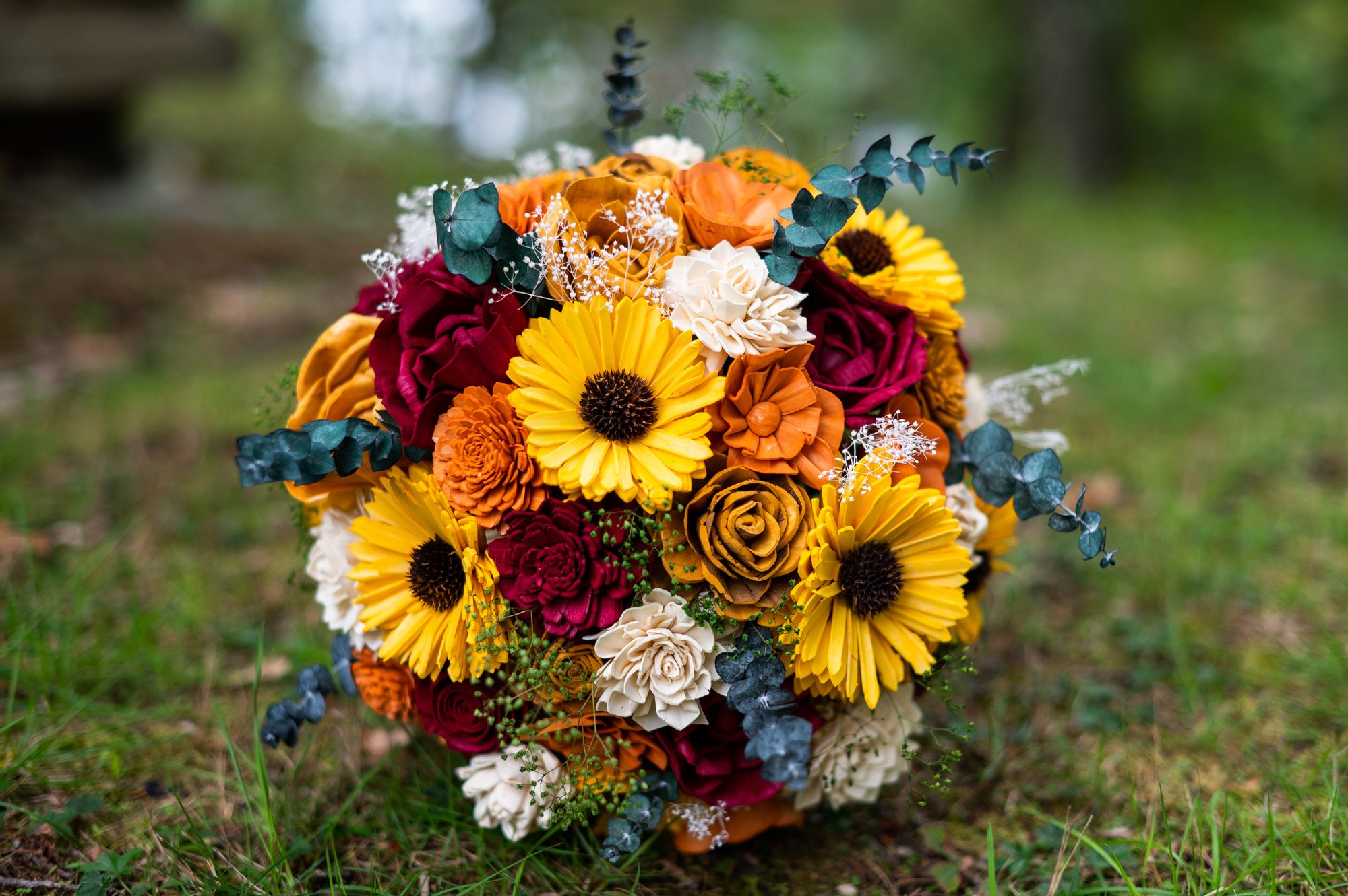 Wooden Flowers Bridal Bouquet