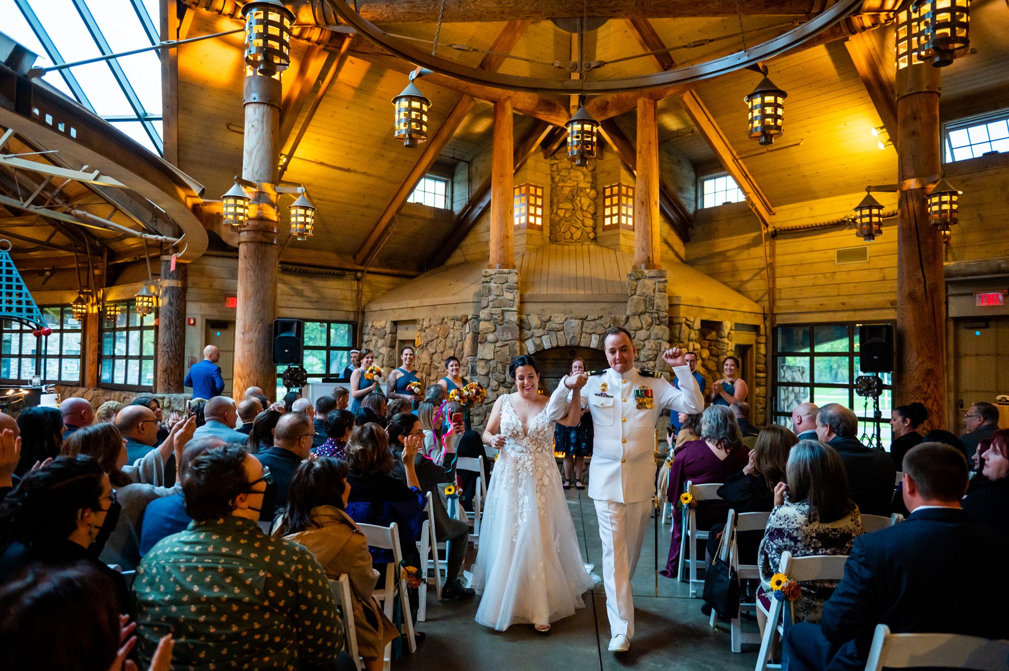 Marriage ceremony at Bear Mountain Inn Carousel || Sam & Dan