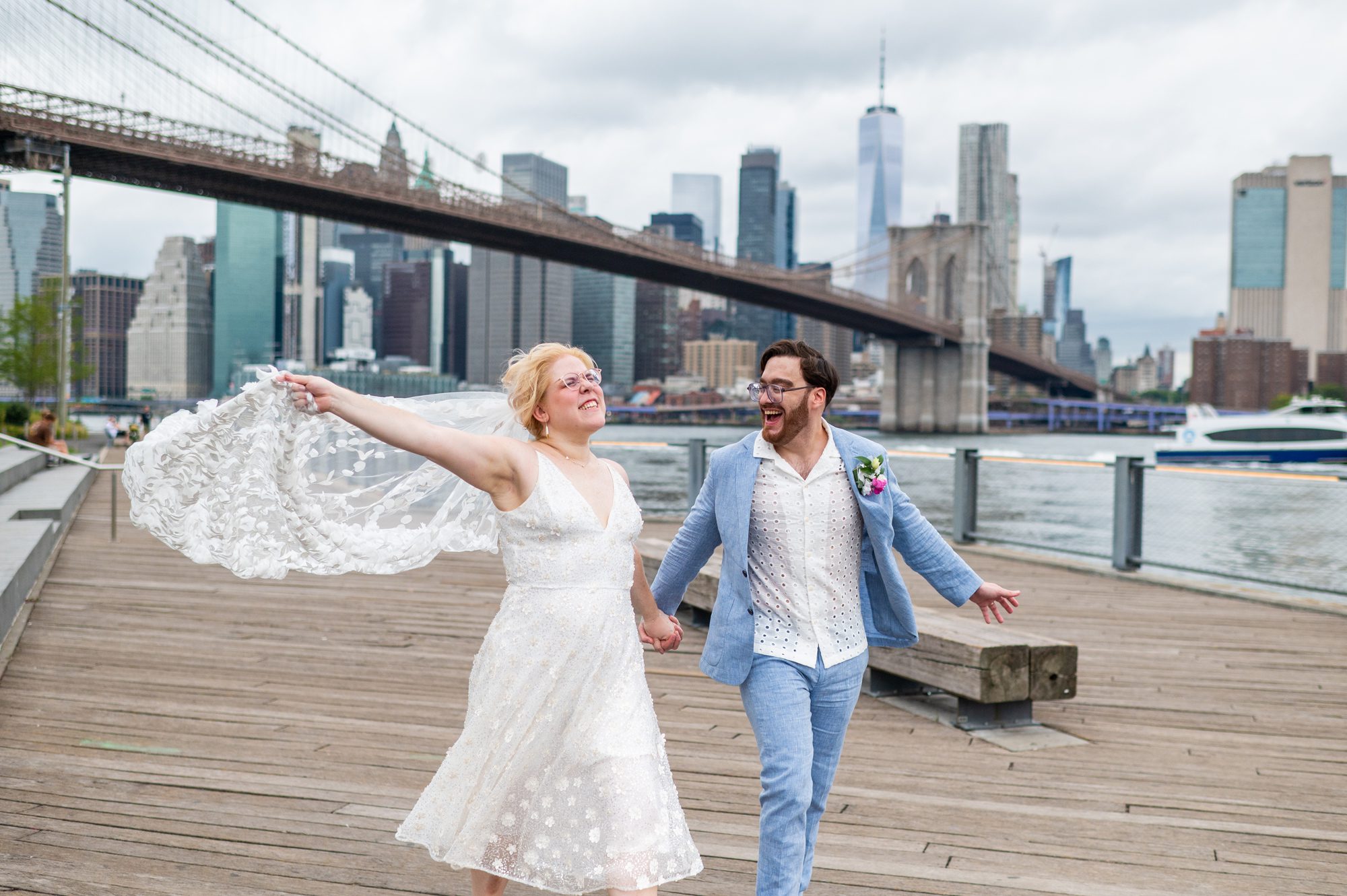 Fun Wedding at Brooklyn Bridge Park 