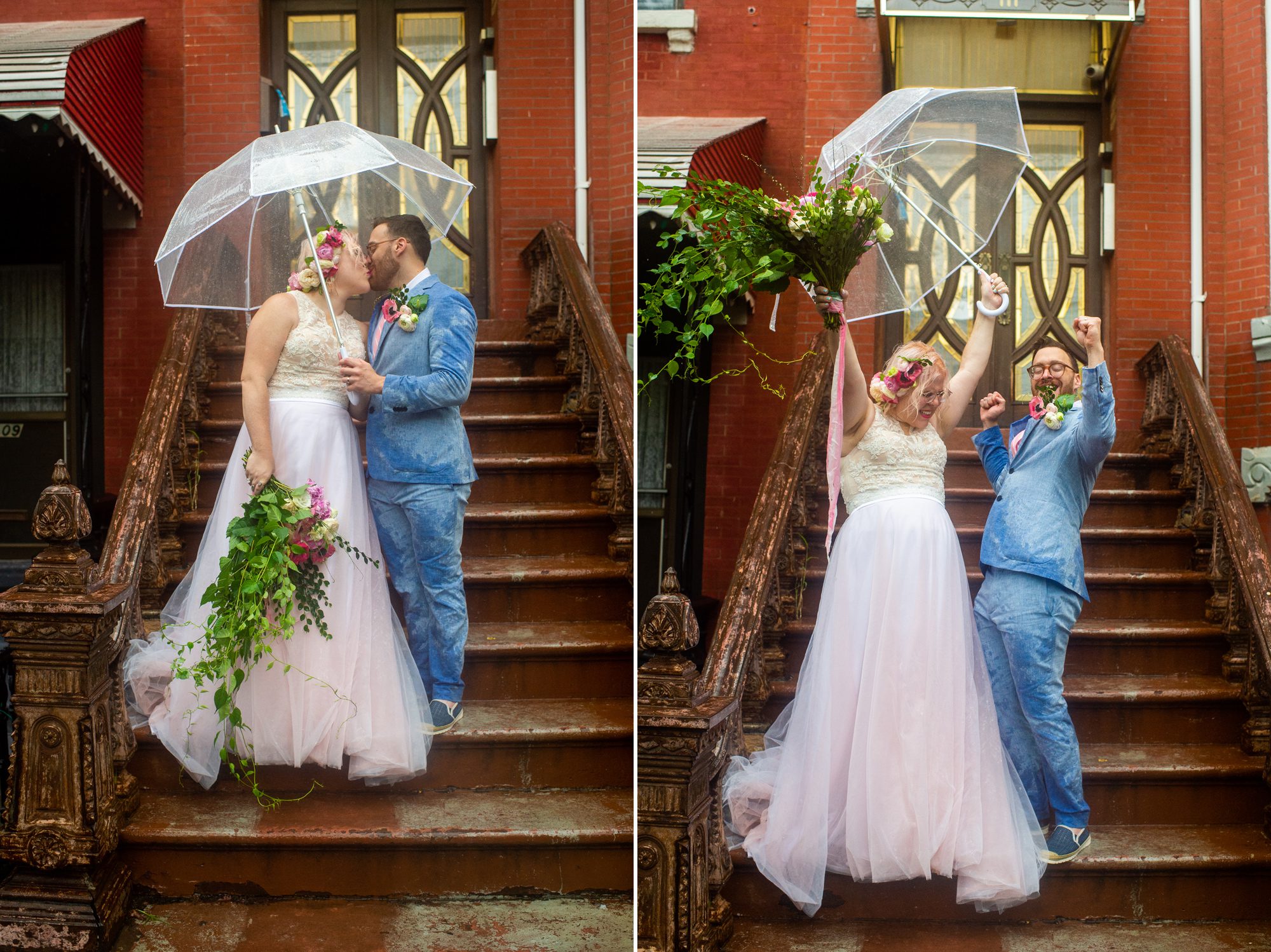 Rainy Day Elopement in Brooklyn 