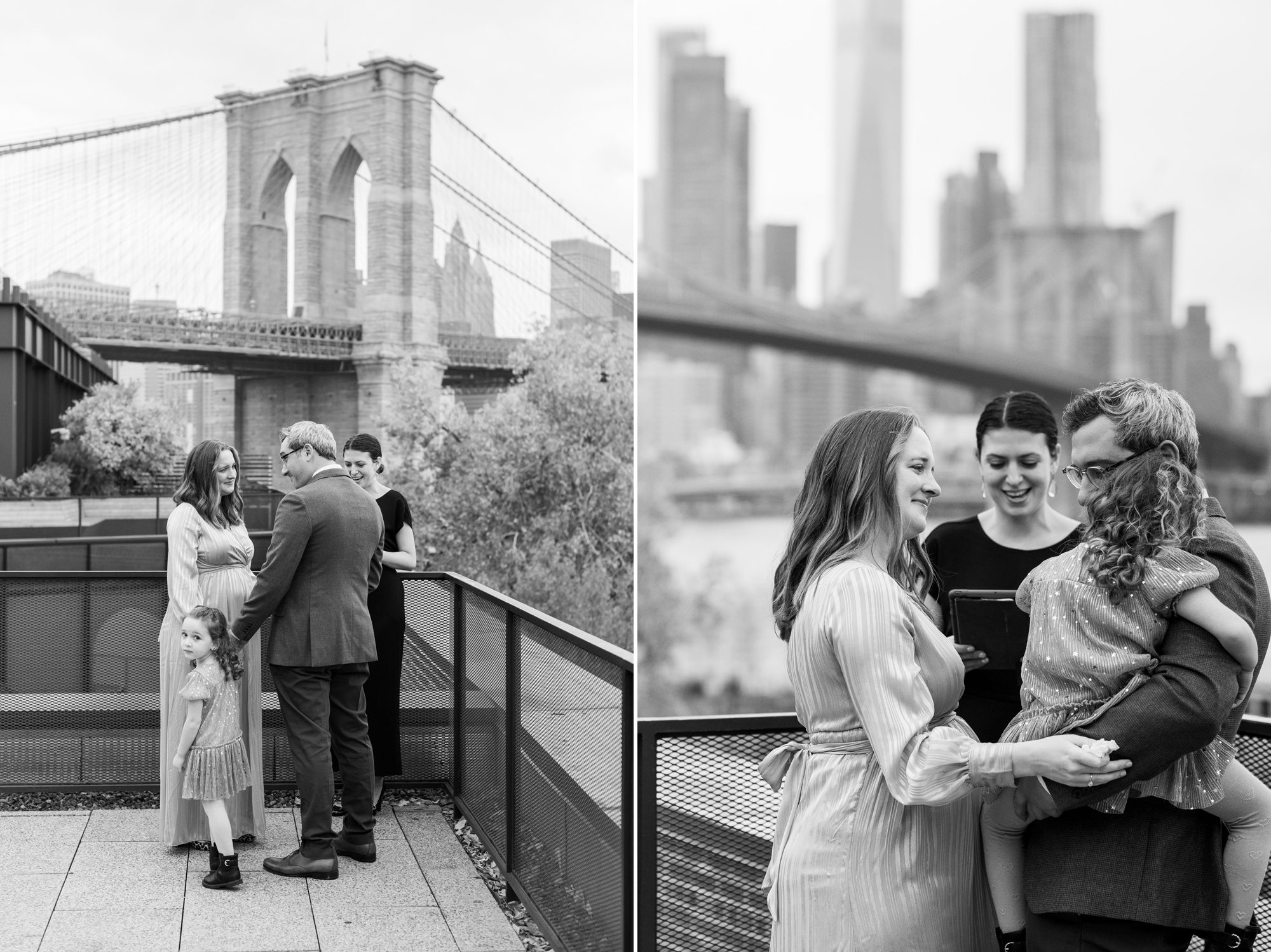 Black and White Brooklyn Elopement 