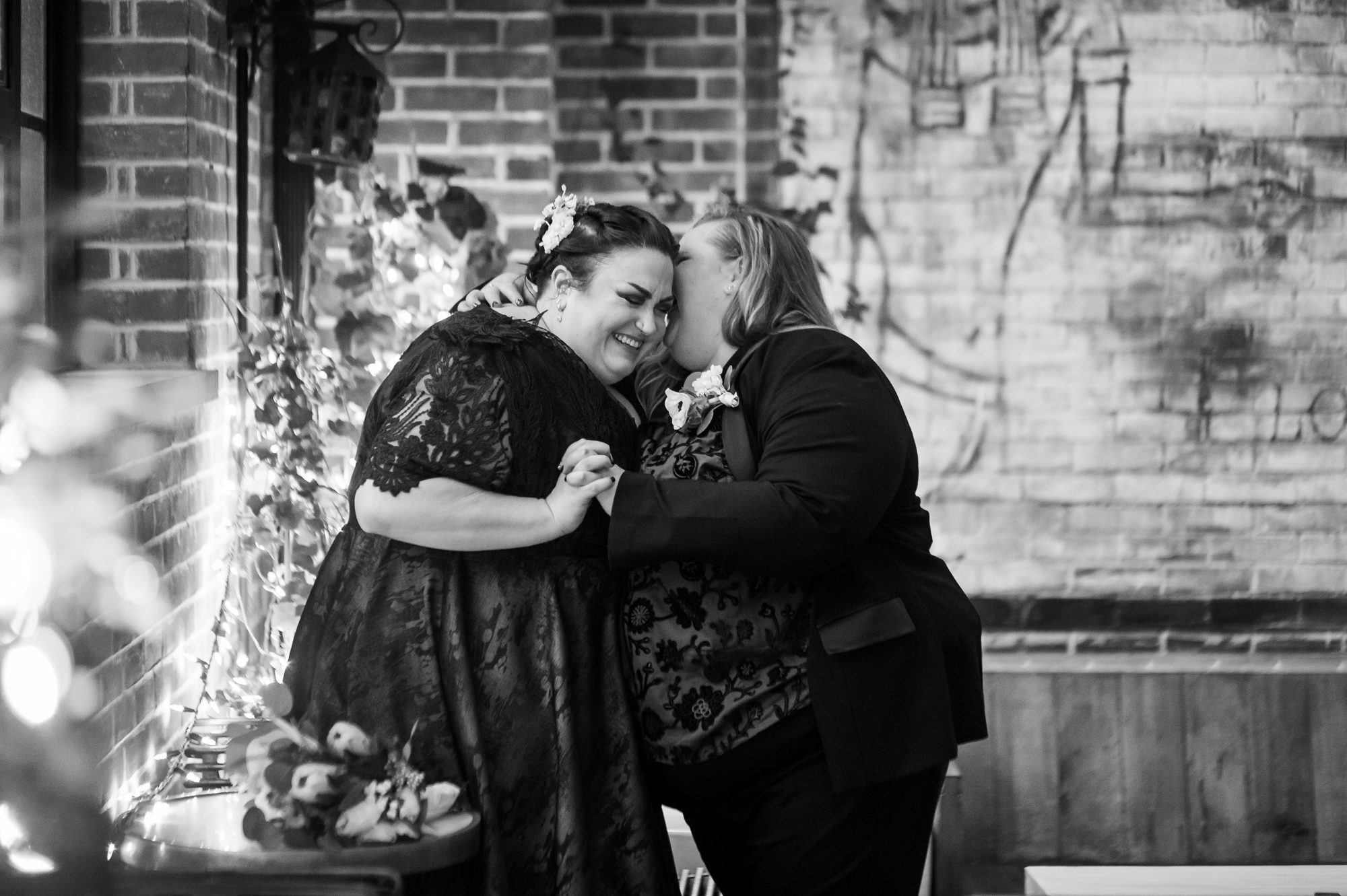 Black and White Elopement Photos Ludlow Hotel