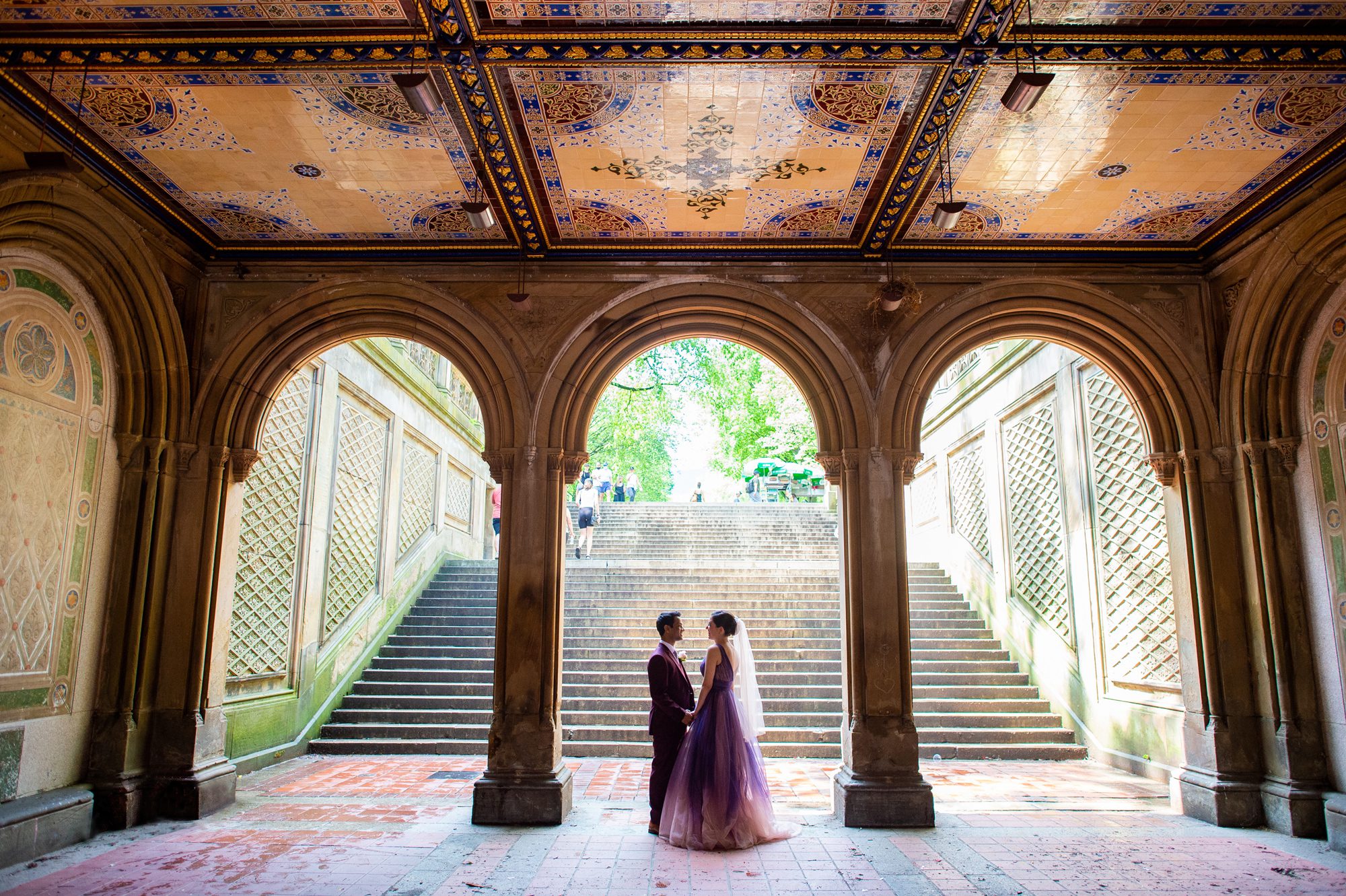 Bethesda Terrace Central Park Wedding Photo