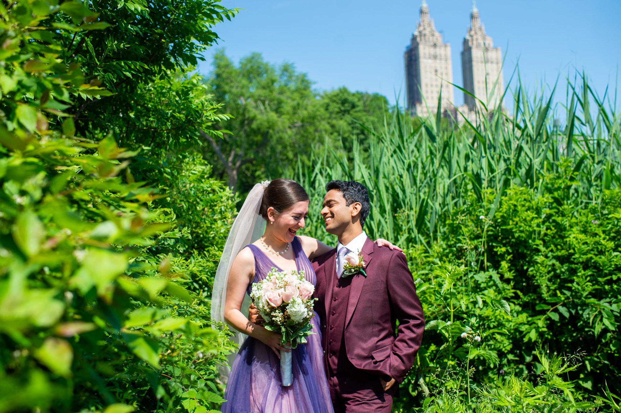 Couple in Central Park Elopement