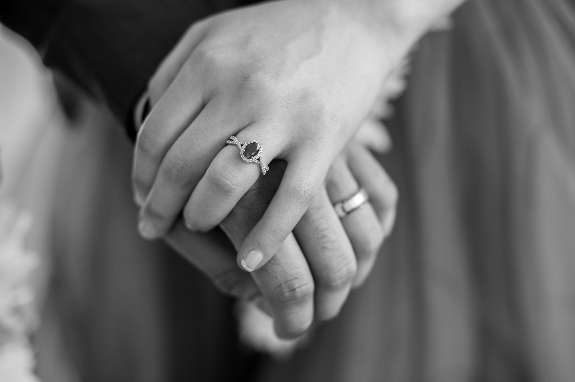 Couples Hands with Wedding Rings