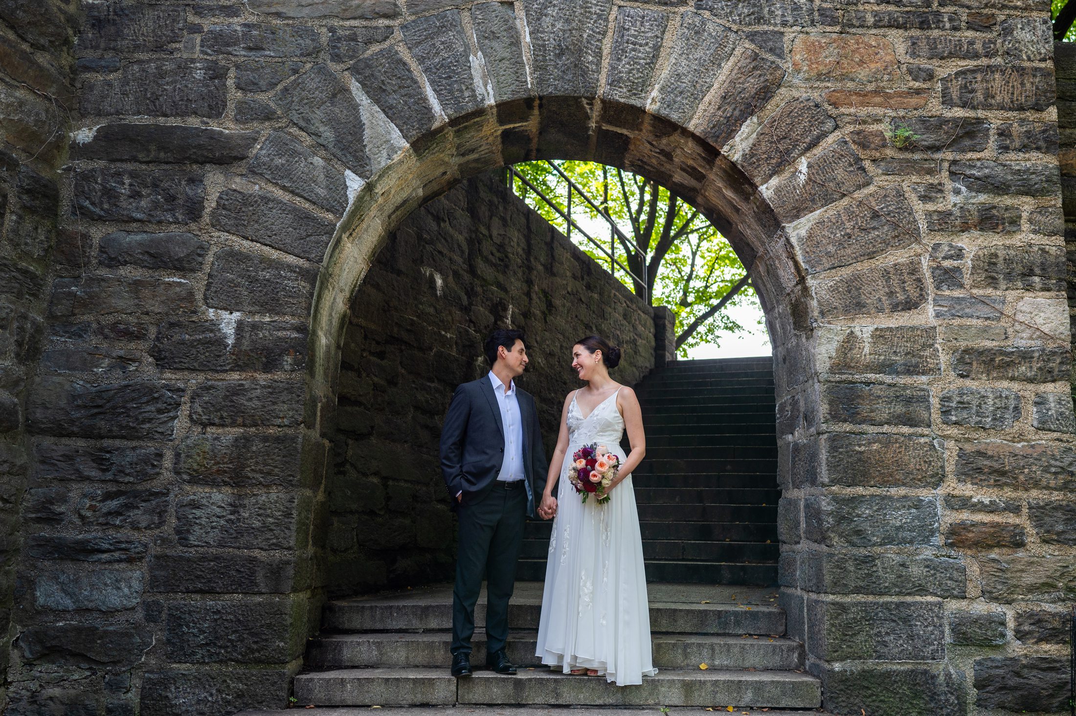NYC Wedding Photos in Fort Tryon Park 