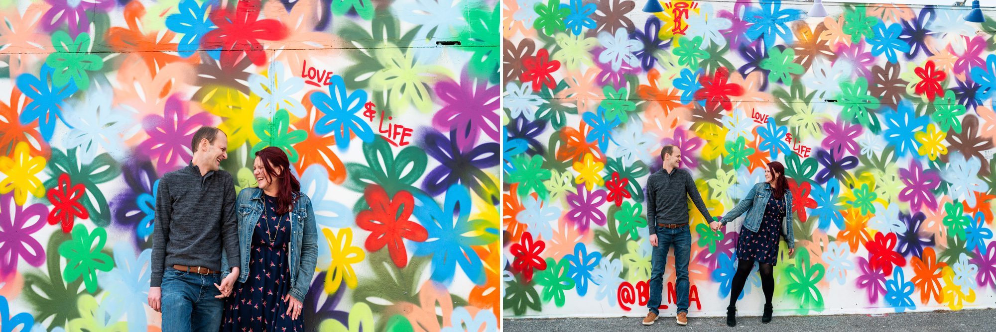 Colorful walls in Coney Island Brooklyn 