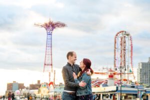 Couple on Coney Island in Brooklyn