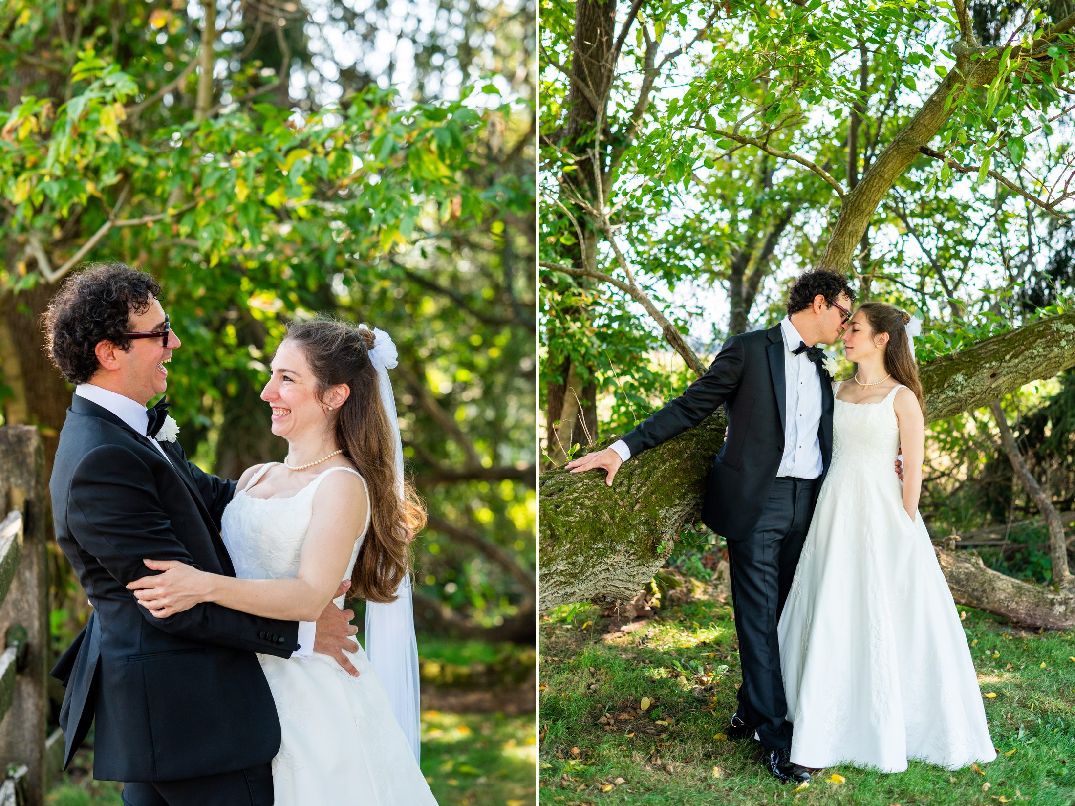 Wedding portraits in New Jersey at Updike Farmstead