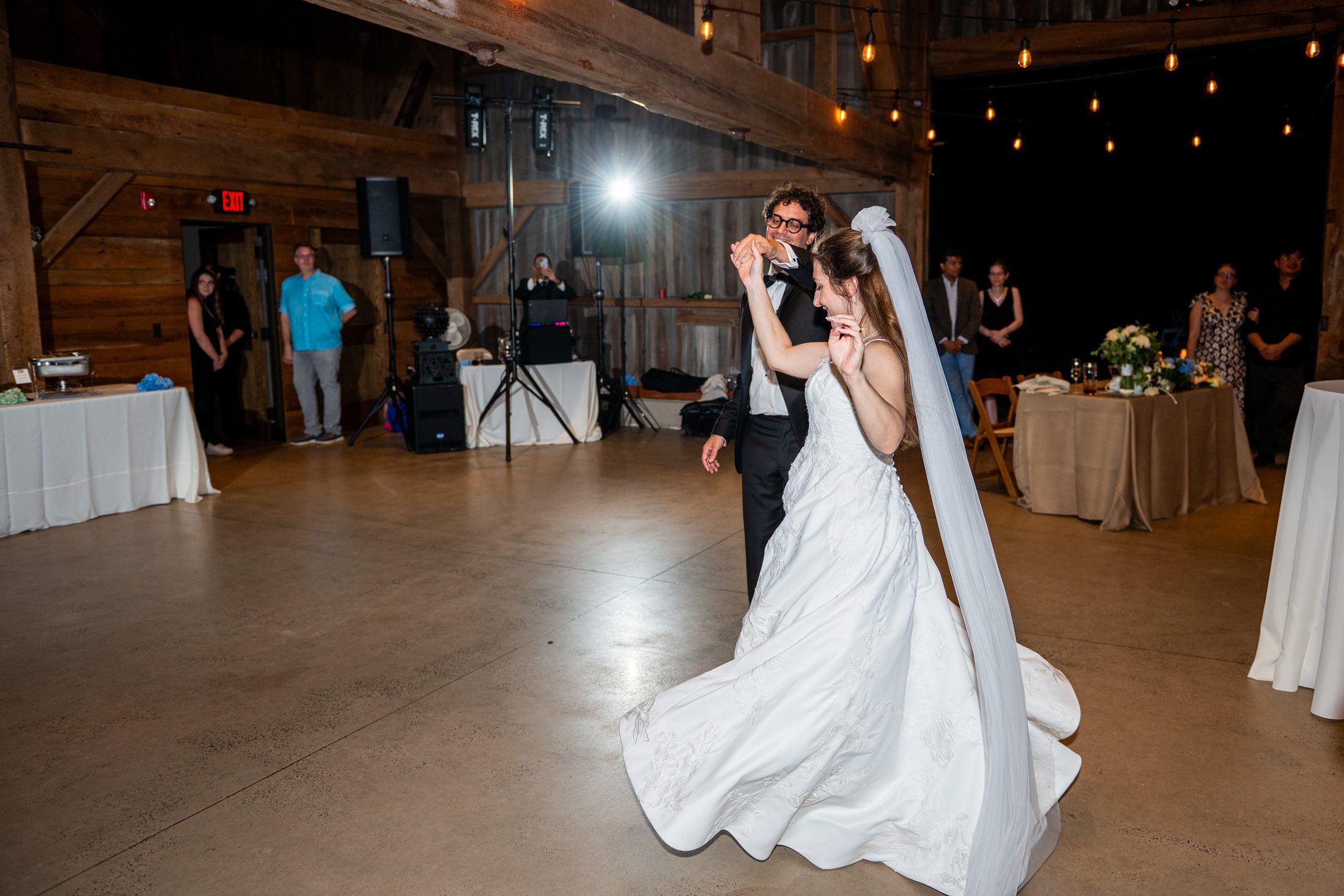 Wedding reception at a barn in New Jersey 