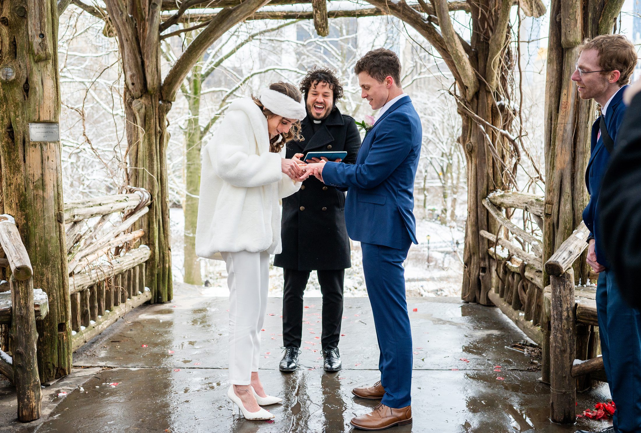 Wedding Ceremony at Dene Shelter in Central Park 