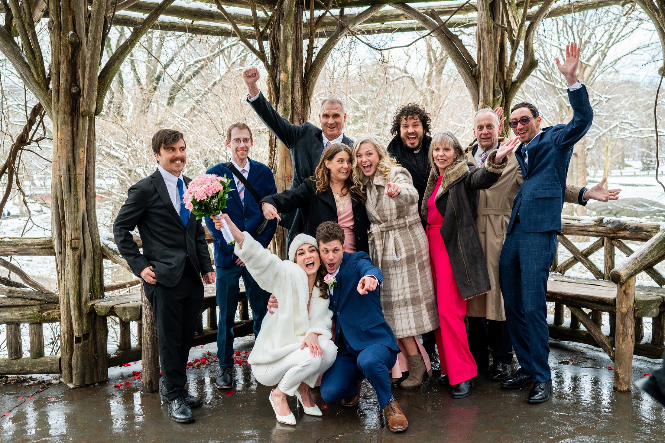 Wedding family photo in Central Park 