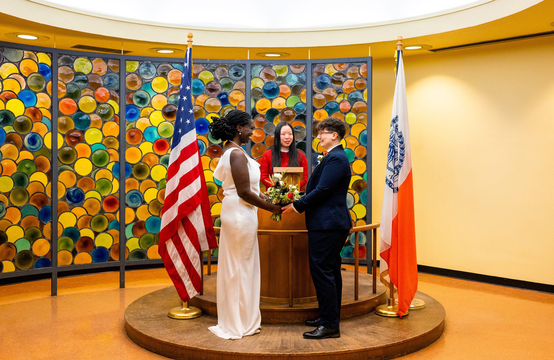 Wedding Ceremony at Brooklyn City Hall 