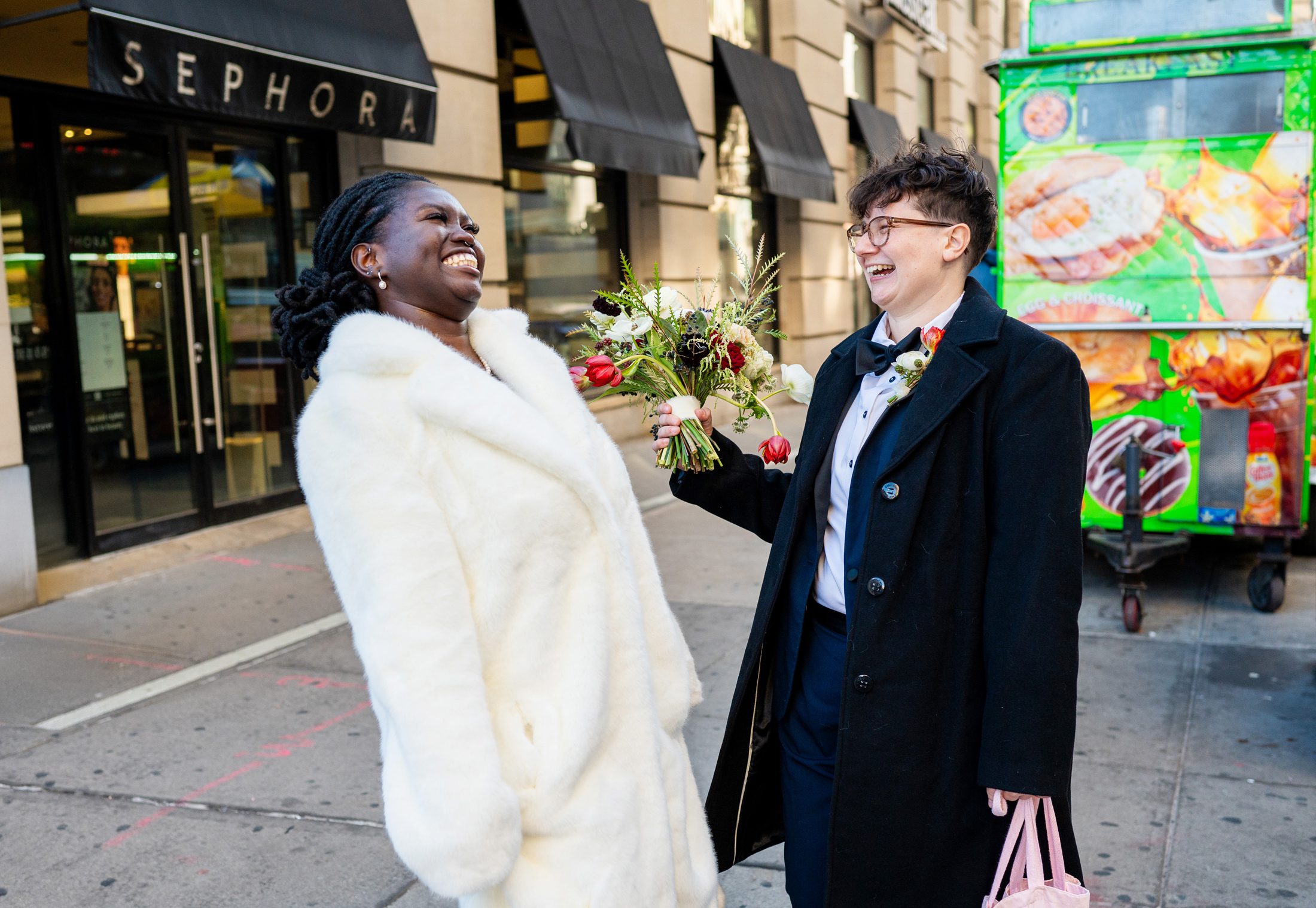 Couple who just eloped in Brooklyn 