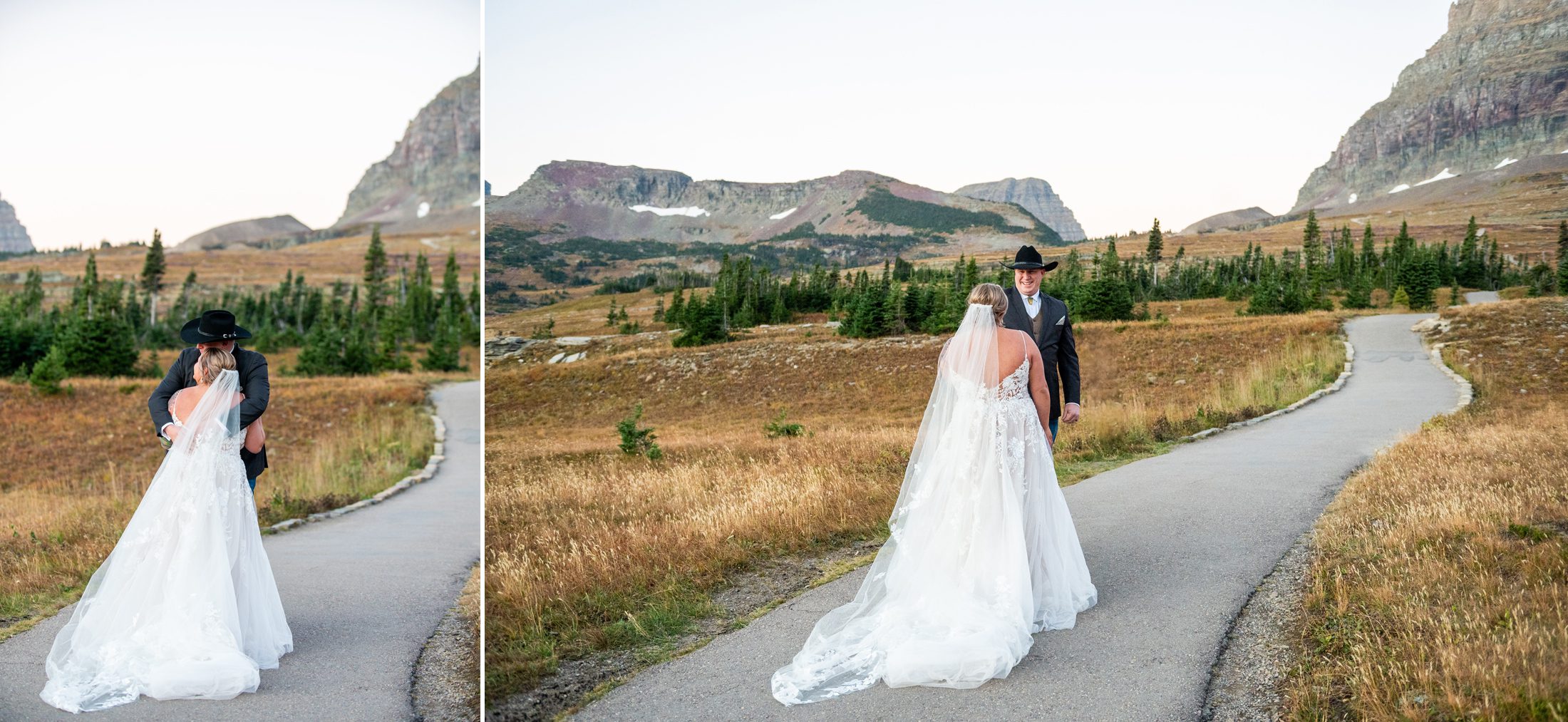 Couple doing their first look at Logan pass