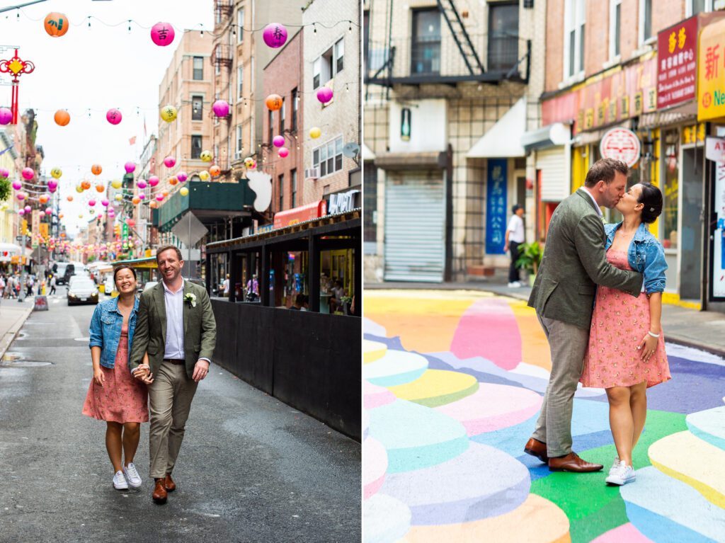 Elopement photos in Chinatown NYC