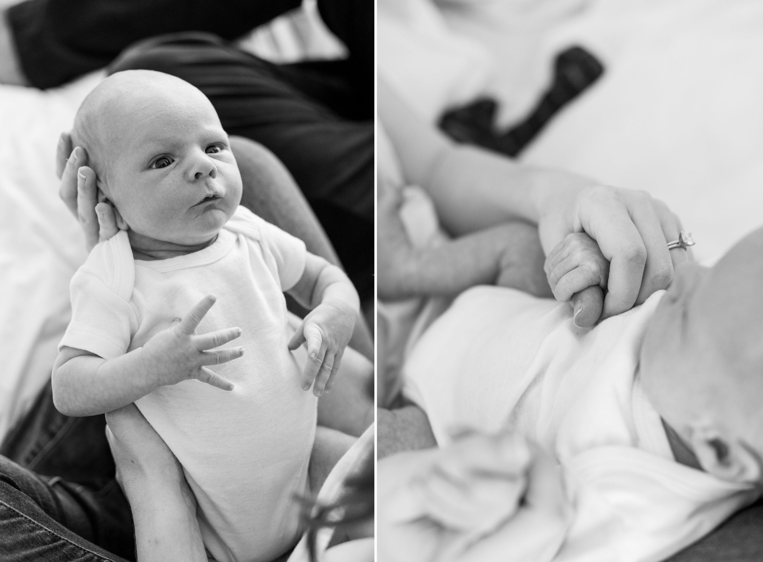 Black and white newborn photos in Brooklyn