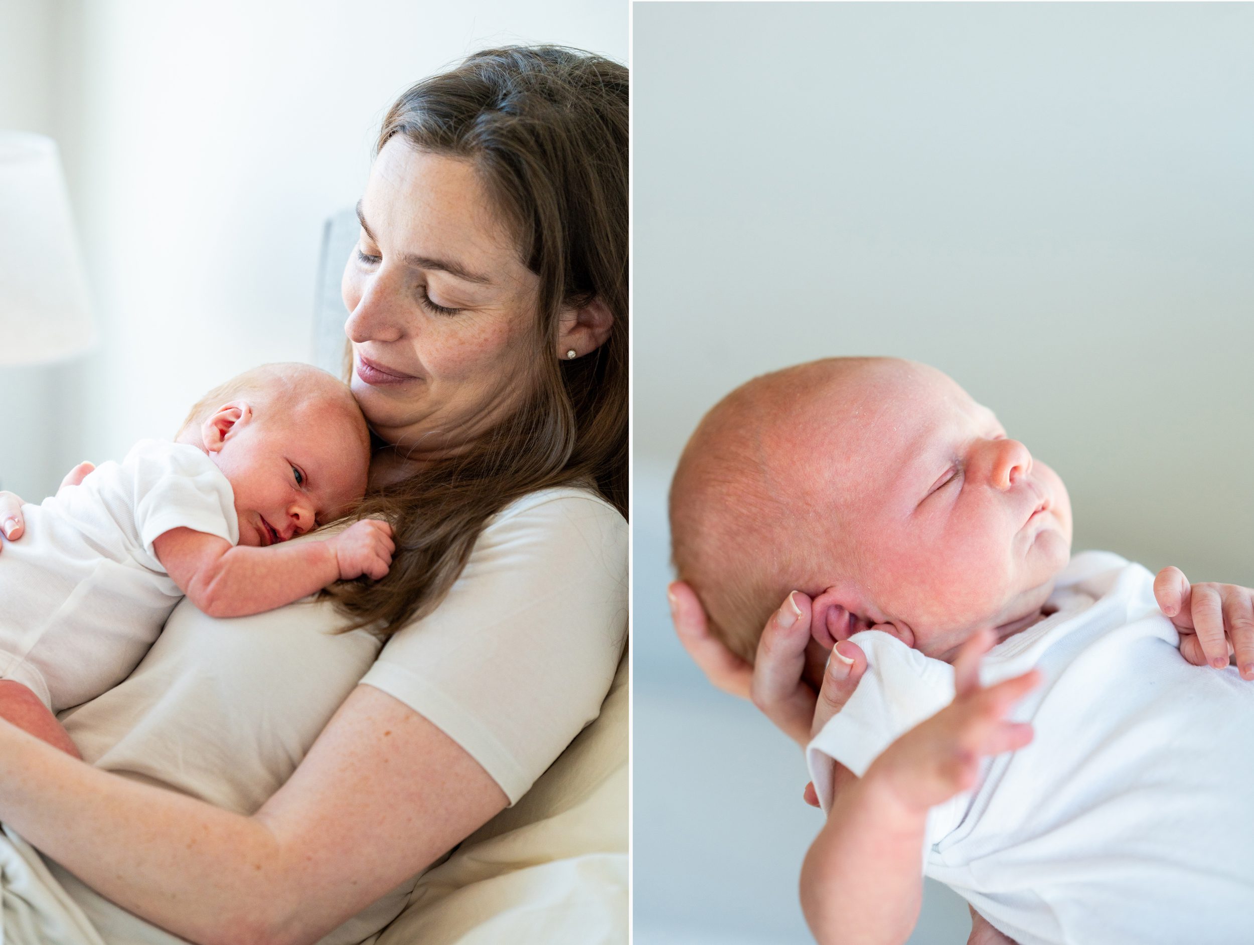 Mom and baby newborn photography