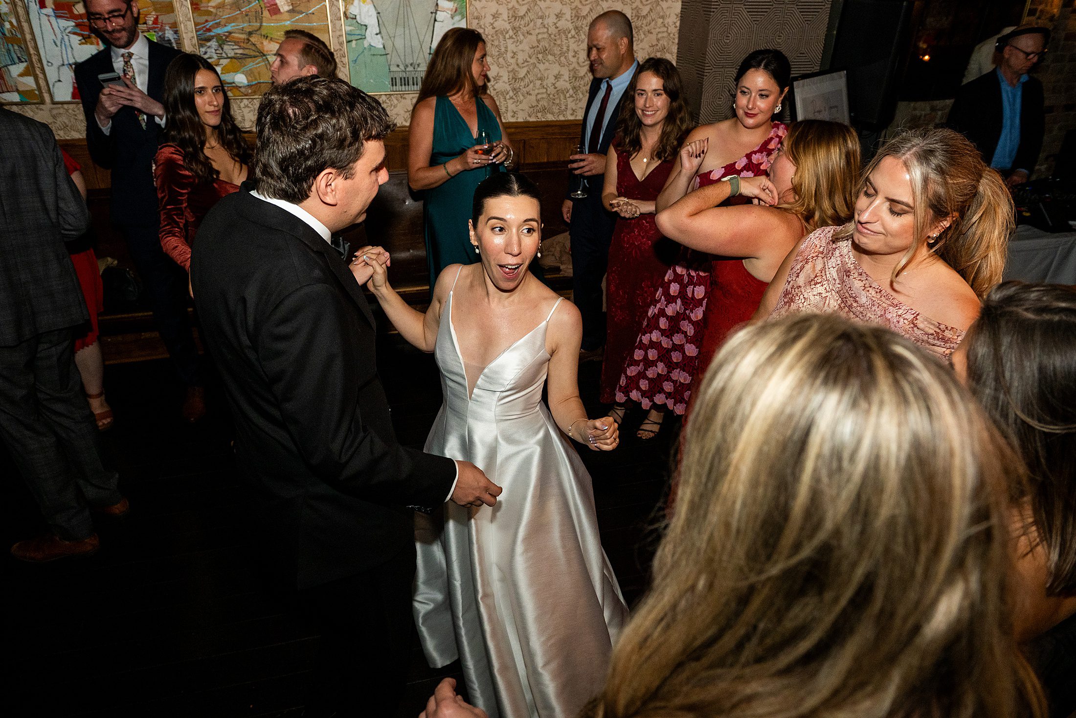 Wedding reception dance at Bacchus Bistro in Brooklyn 