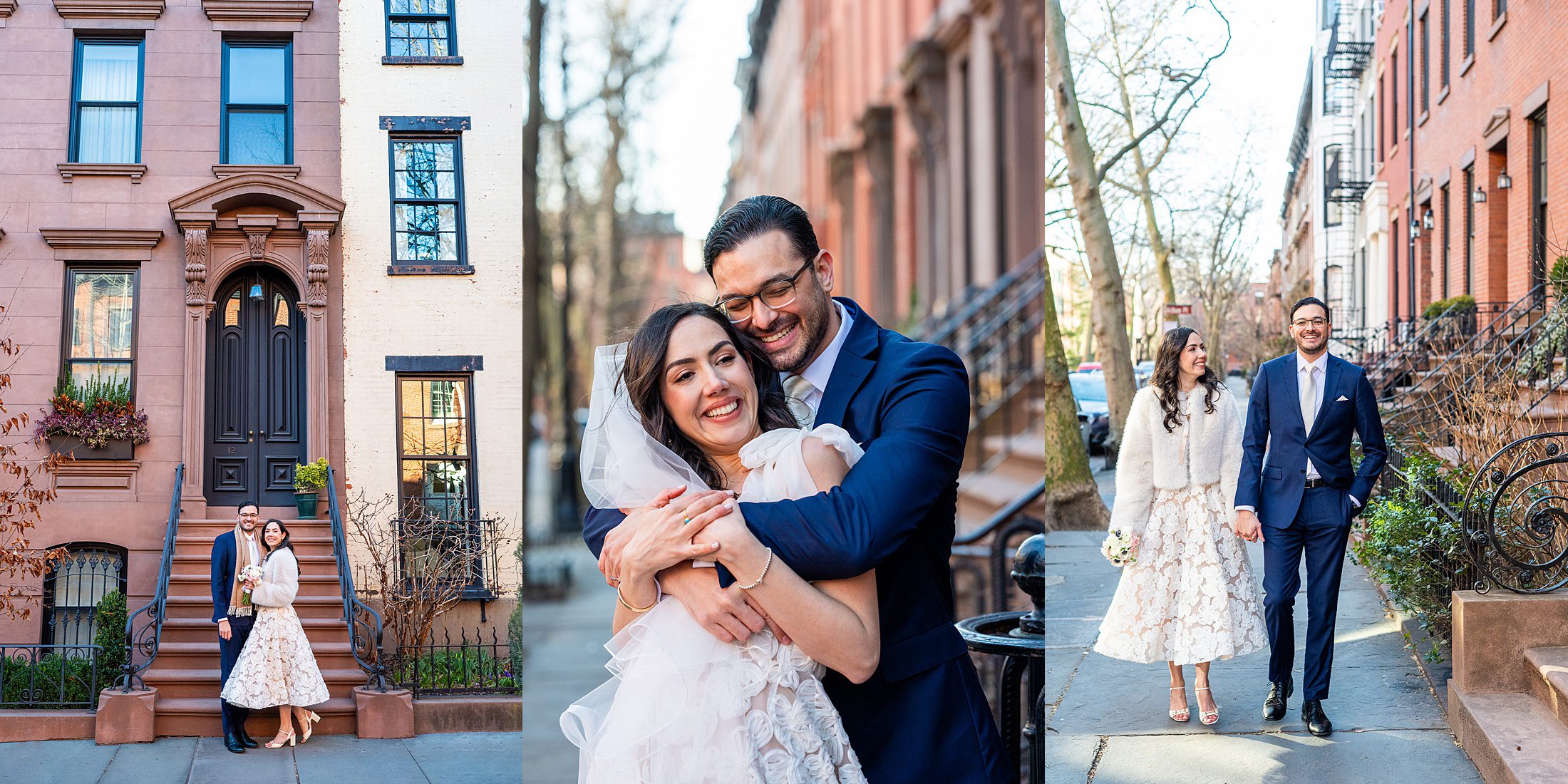 Elopement photos in Brooklyn Heights after eloping at Brooklyn City Hall 